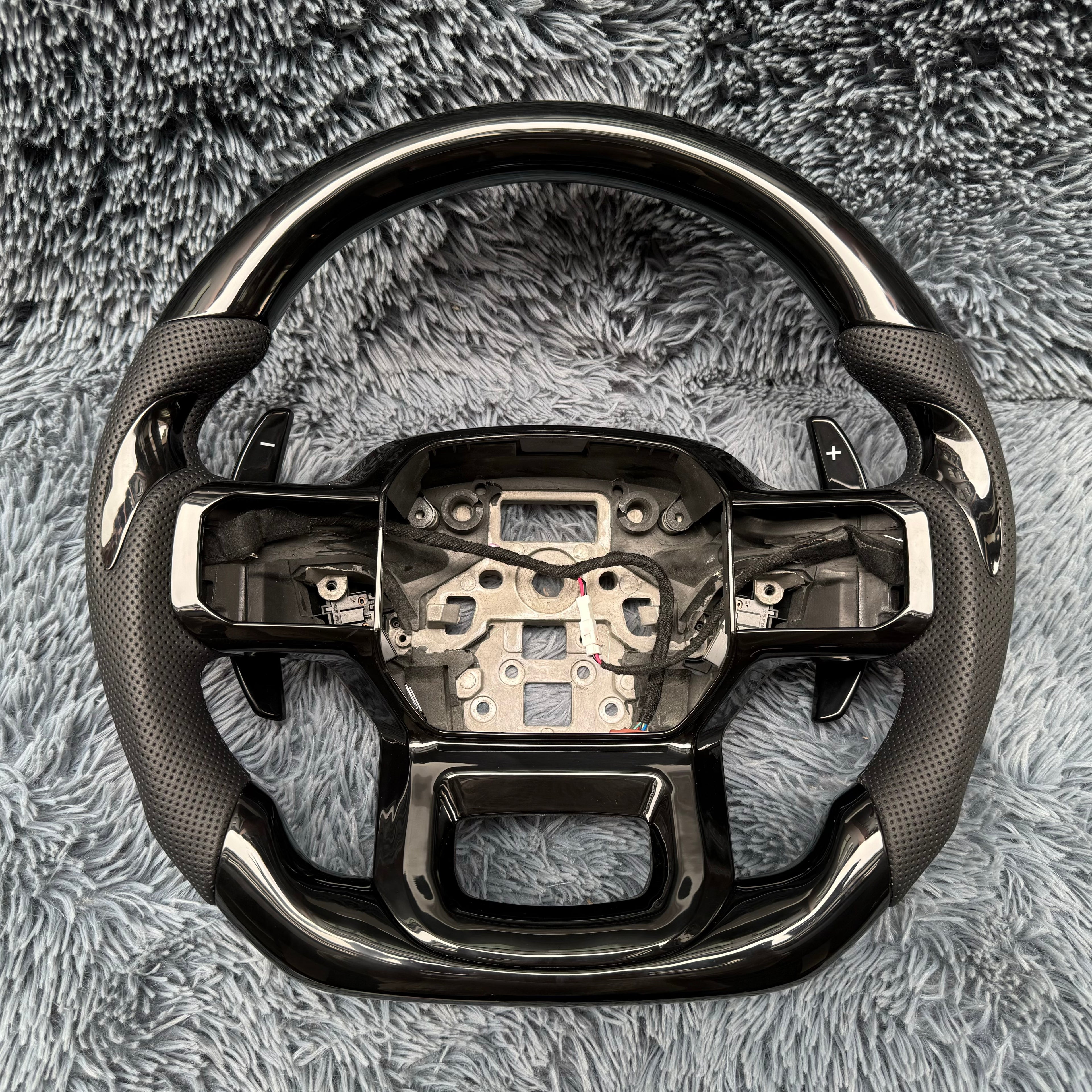 For Ford 2021 -2026 F150 Raptor Piano Black Steering Wheel