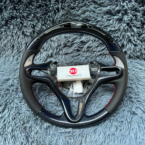 Custom Honda 8th gen Civic 2006-2011 LED Carbon Fiber Steering Wheel