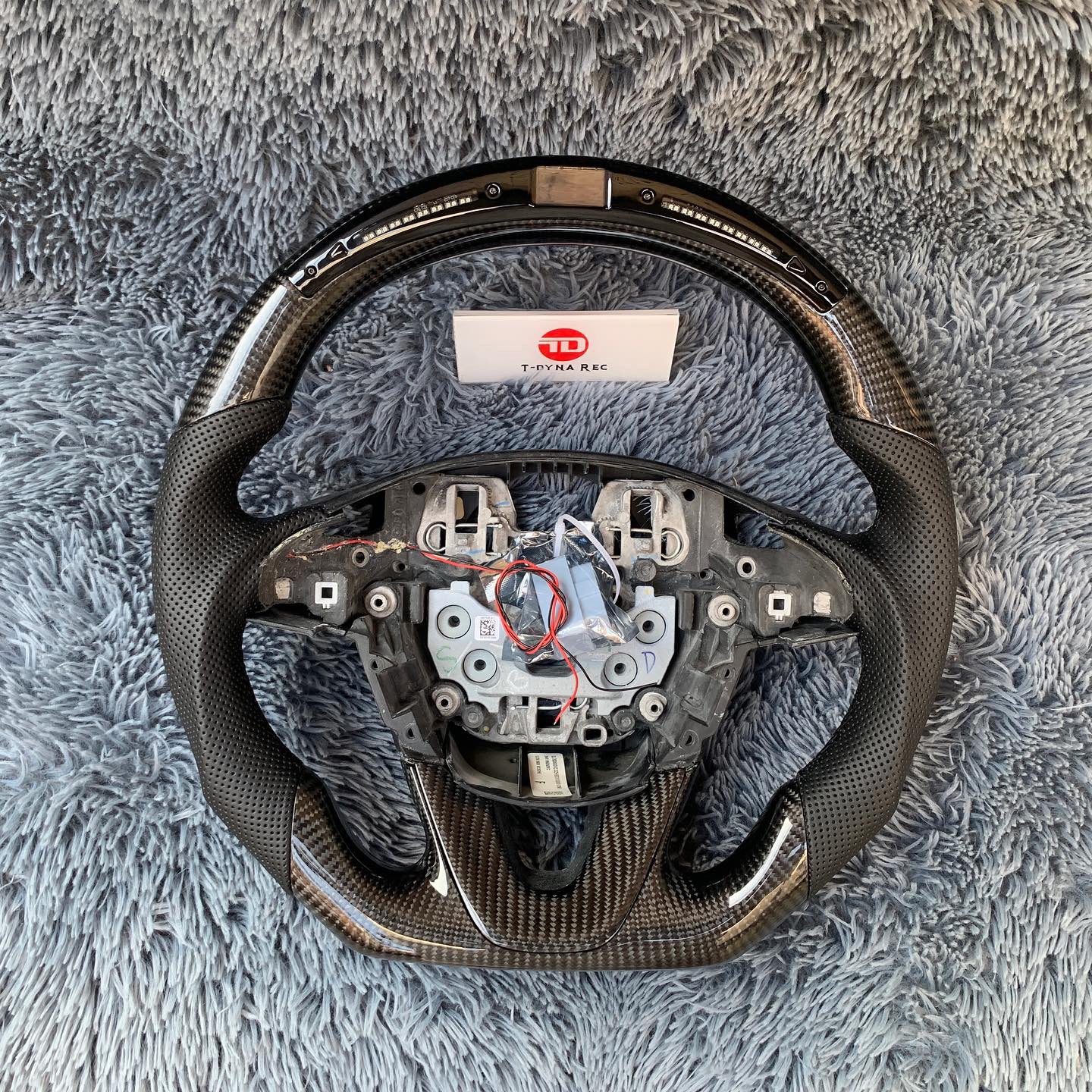 For Lincoln MKZ 2013-2020 LED Carbon Fiber Steering Wheel