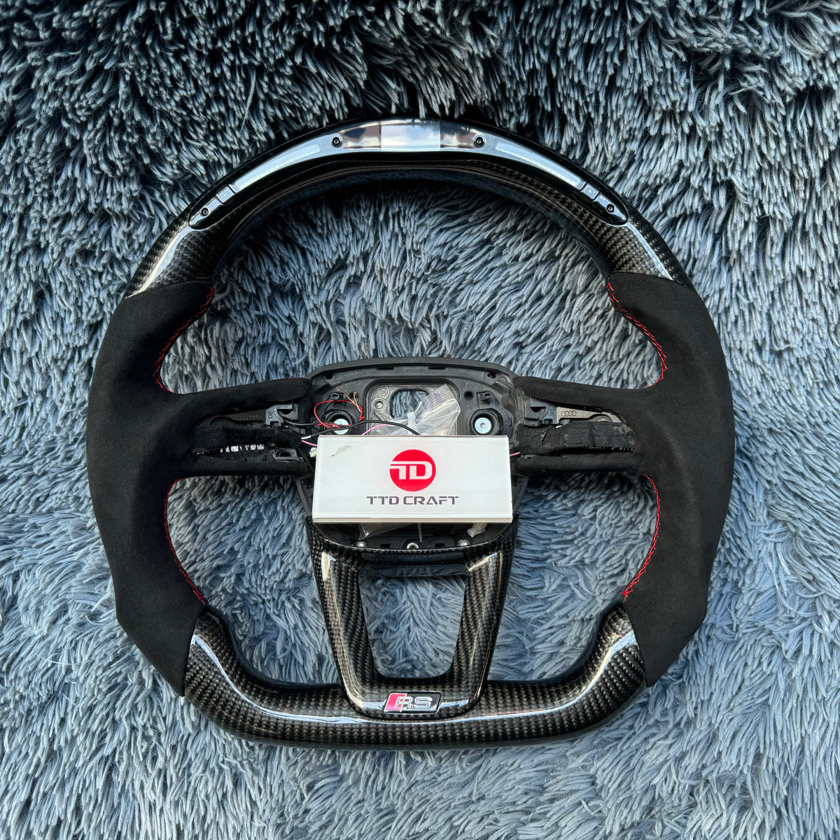 Custom 2019+ Audi SQ7/SQ8/RSQ8  LED Carbon Fiber Steering Wheel