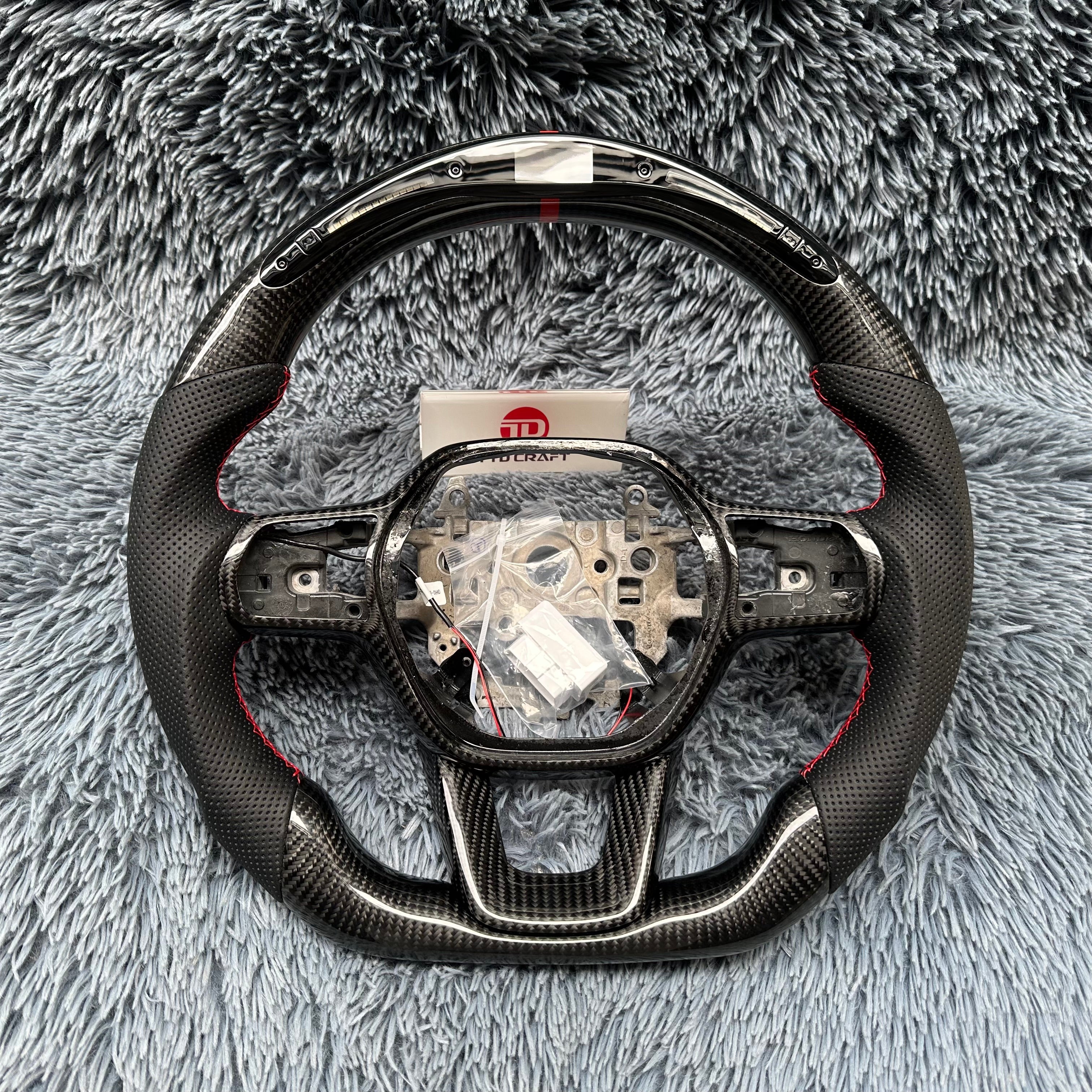 LED Carbon Fiber Steering Wheel For Honda 11th gen Civic 2022-2026