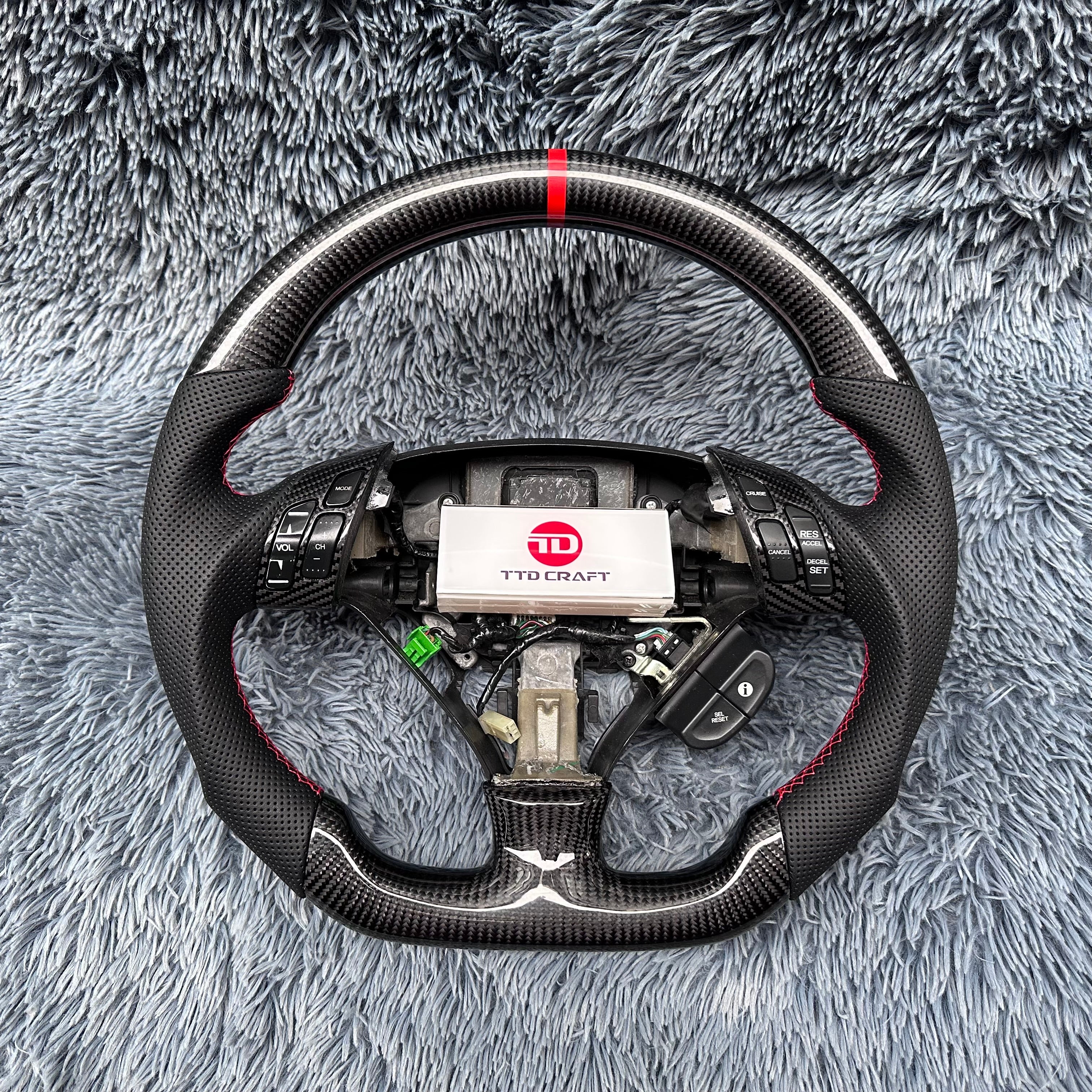 Custom Honda Accord CL7 CL9 Carbon Fiber Steering Wheel