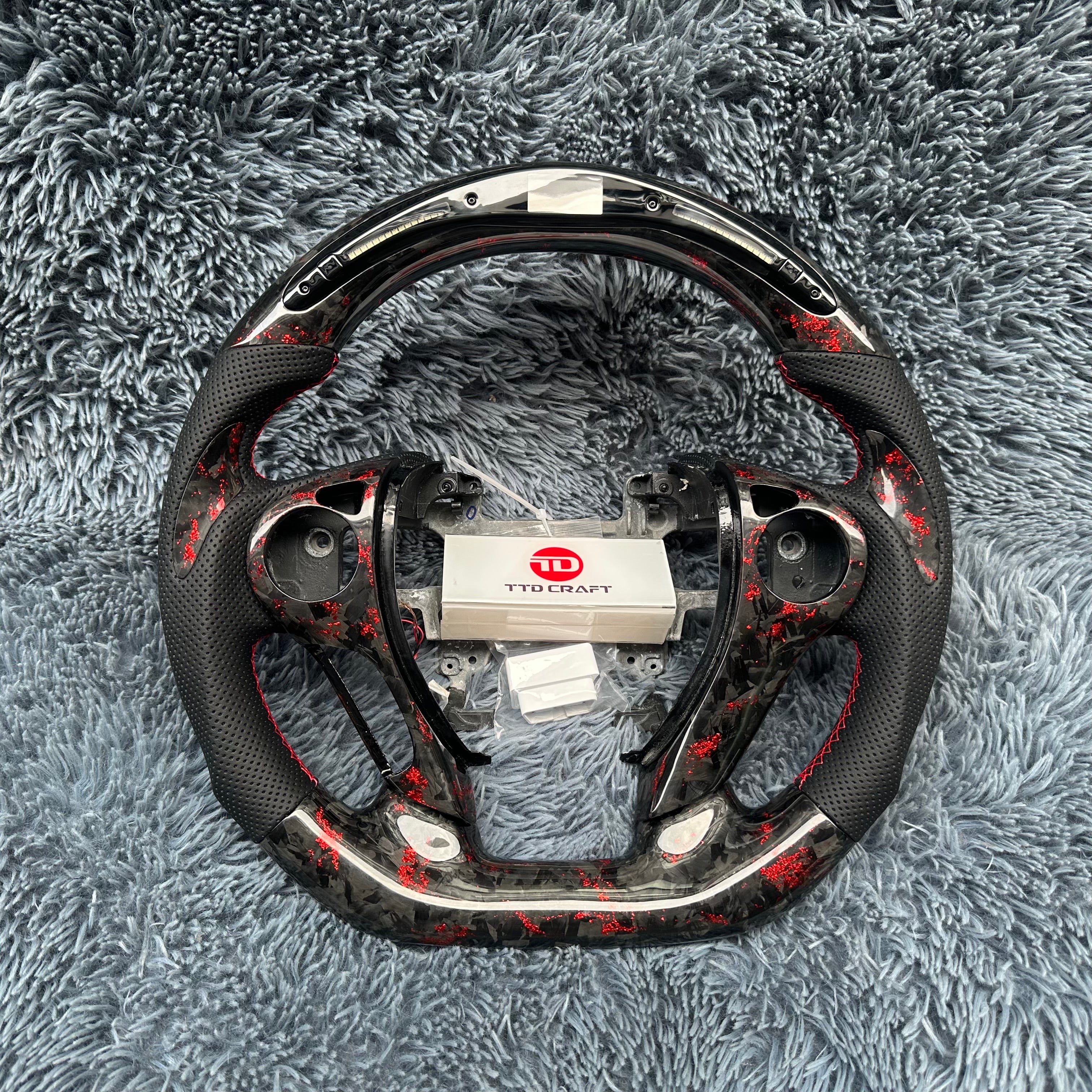 LED Carbon Fiber Steering Wheel For Honda 9th gen Accord 2013-2017