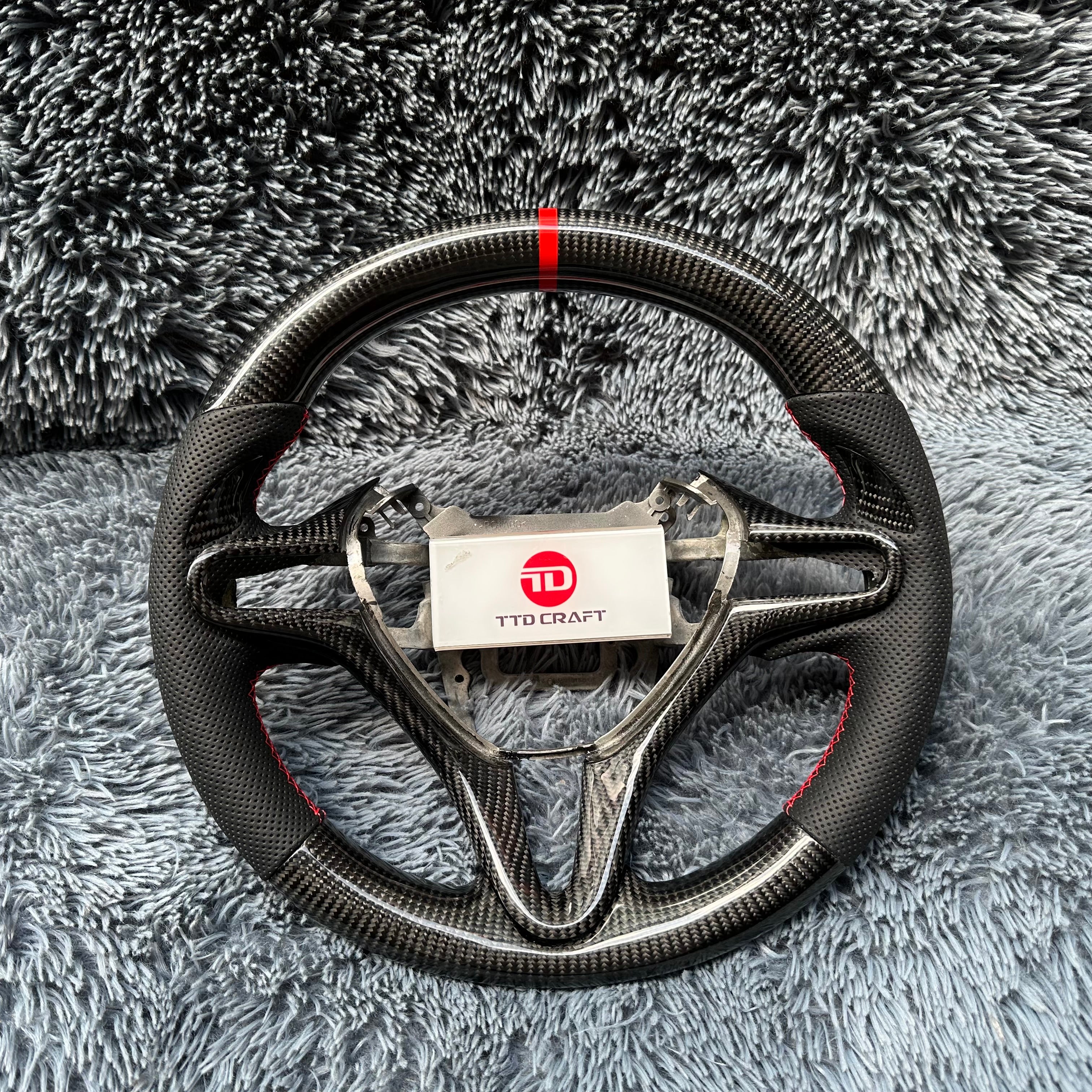 For Honda 8th gen Civic 2006-2011 Carbon Fiber Steering Wheel