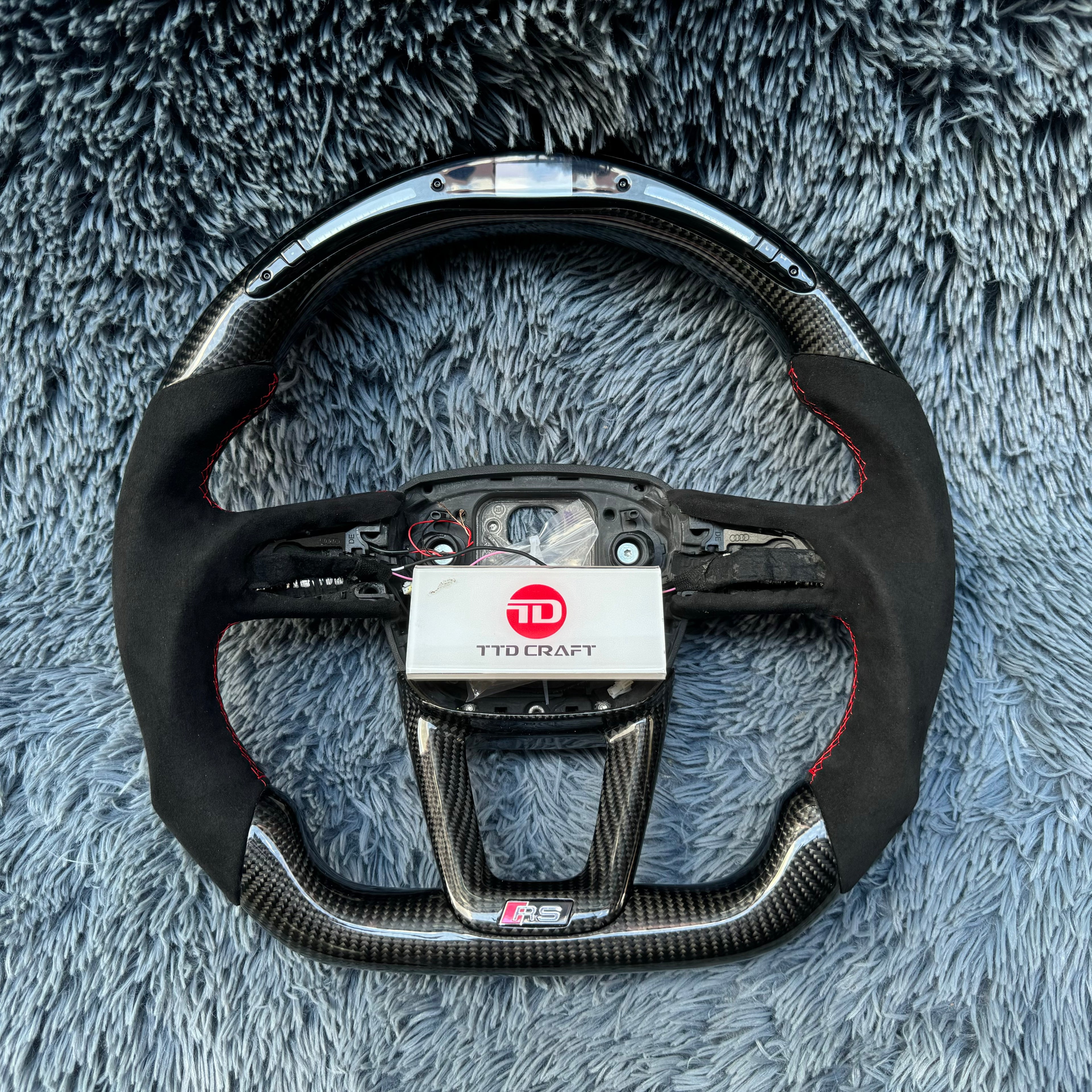 For 2019+ Audi SQ7/SQ8/RSQ8 LED  Carbon Fiber Steering Wheel