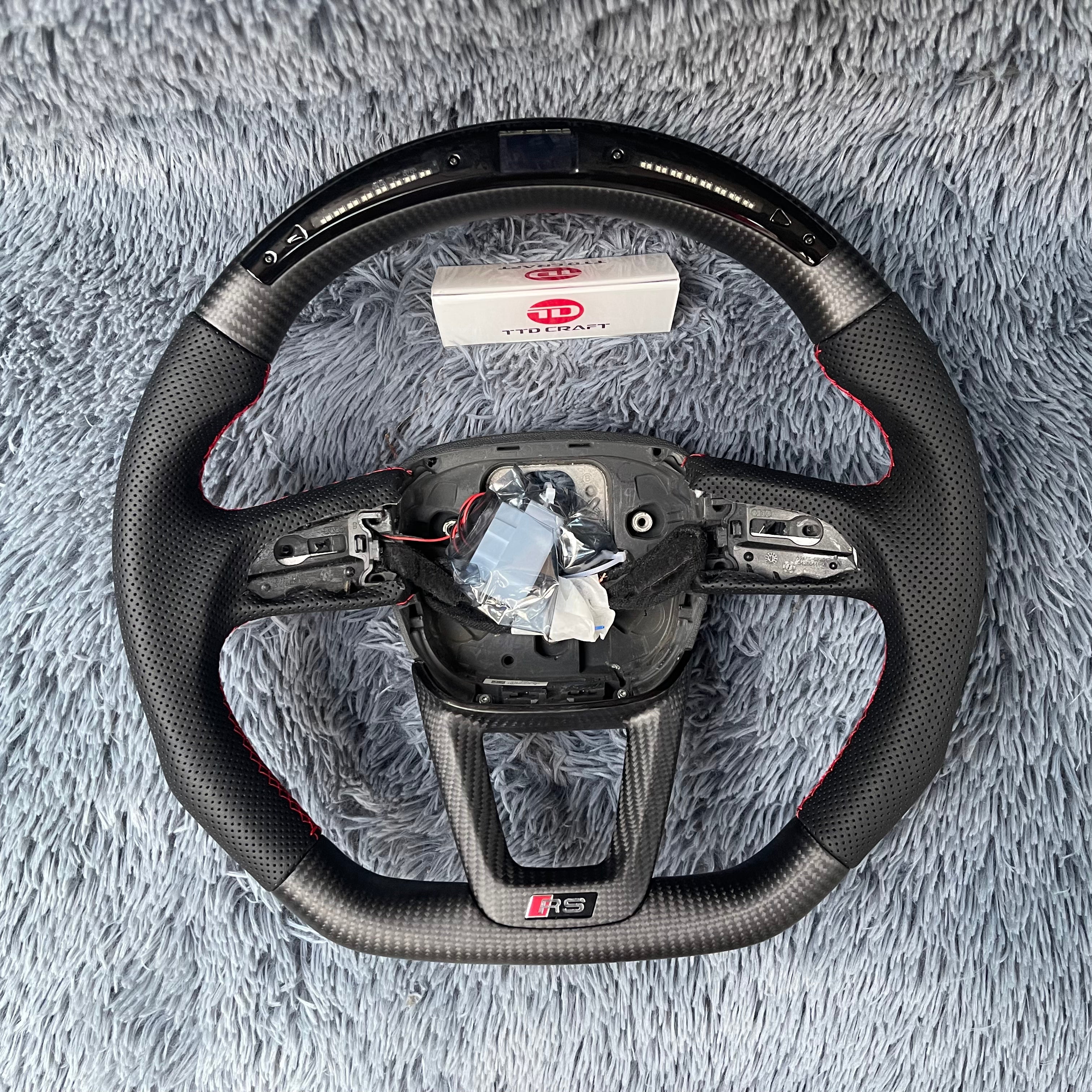 For Audi RSQ8 RSQ7 SQ8 SQ7 RS Led Carbon Fiber Steering Wheel