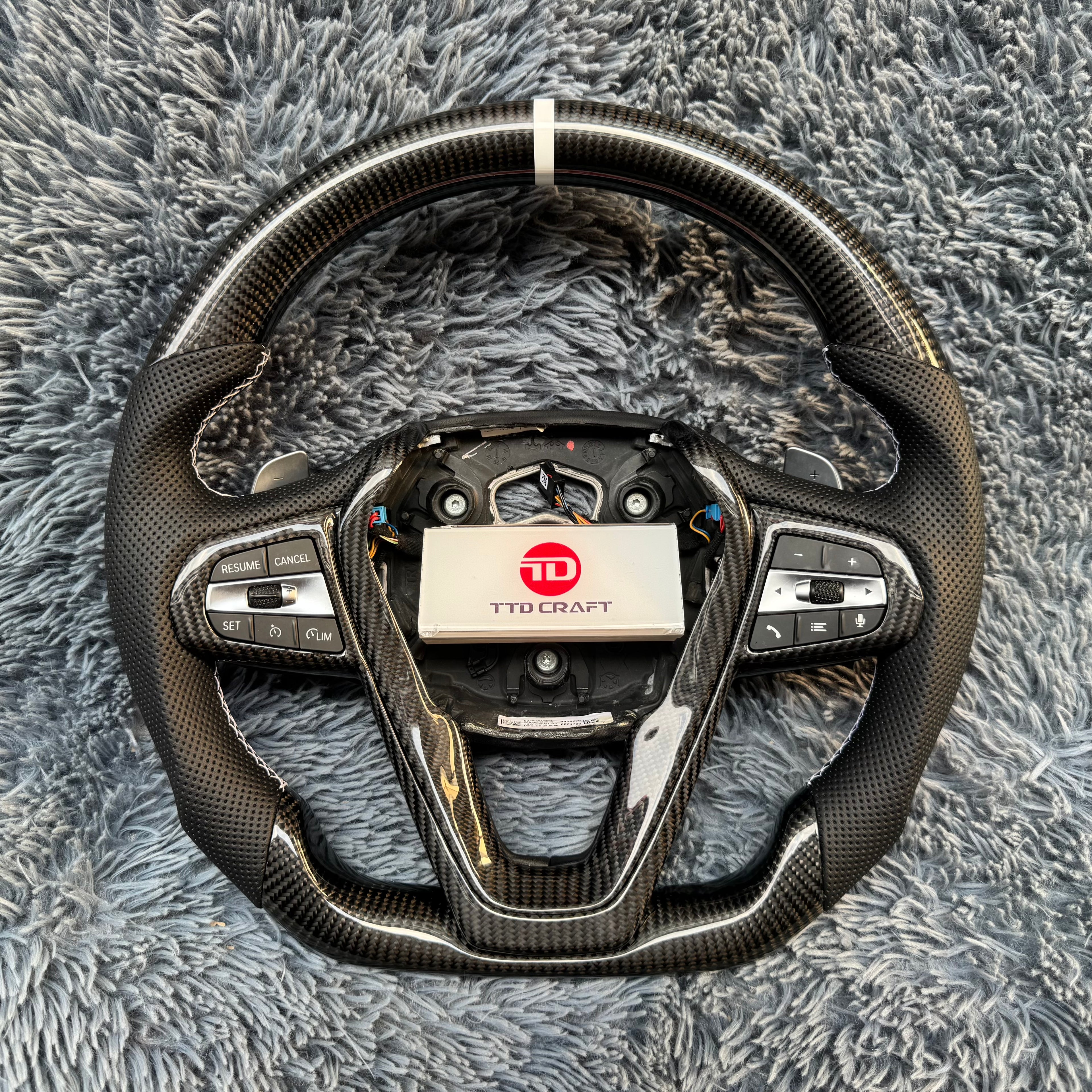 For BMW G20 G30 G31 G01 G02 G11 G12 F30 I4 Carbon Fiber Steering Wheel