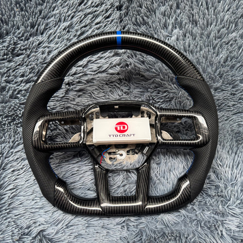 For 2024-2026+ Ford Mustang S650 Carbon Fiber Steering Wheel
