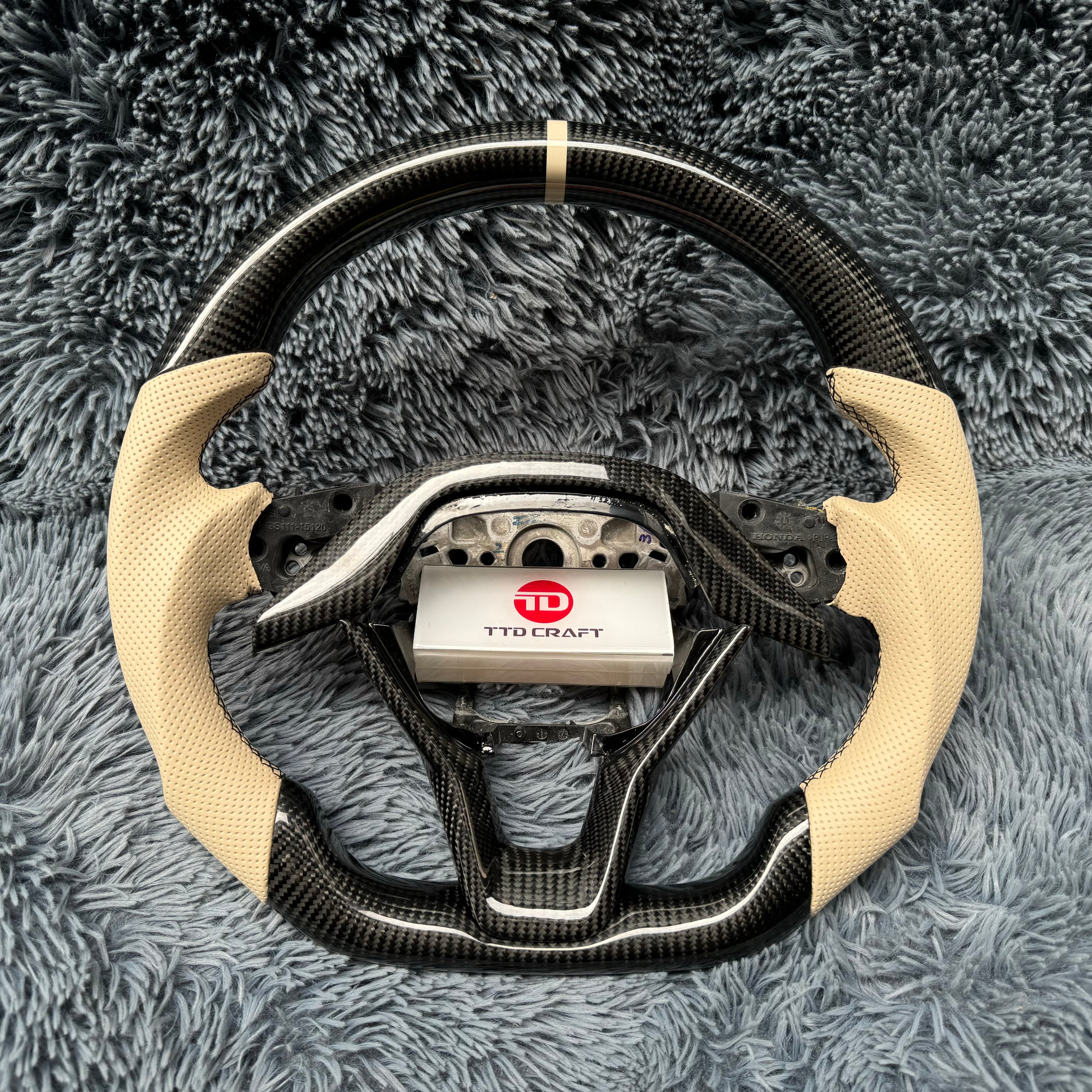 For Honda 10th gen Accord 2018-2022 Carbon Fiber Steering Wheel