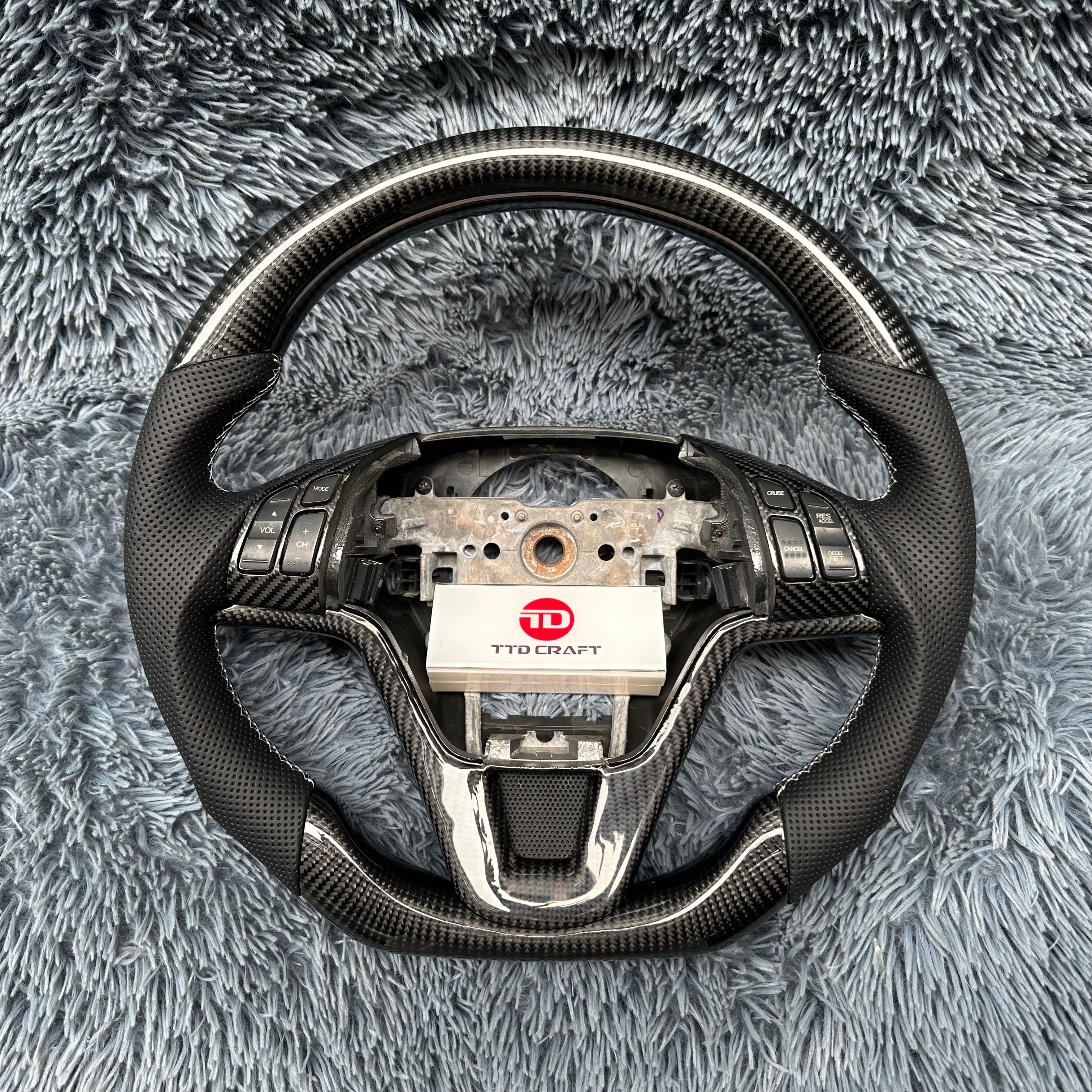 For Honda 3th gen CRV 2007-2011 Carbon Fiber Steering Wheel