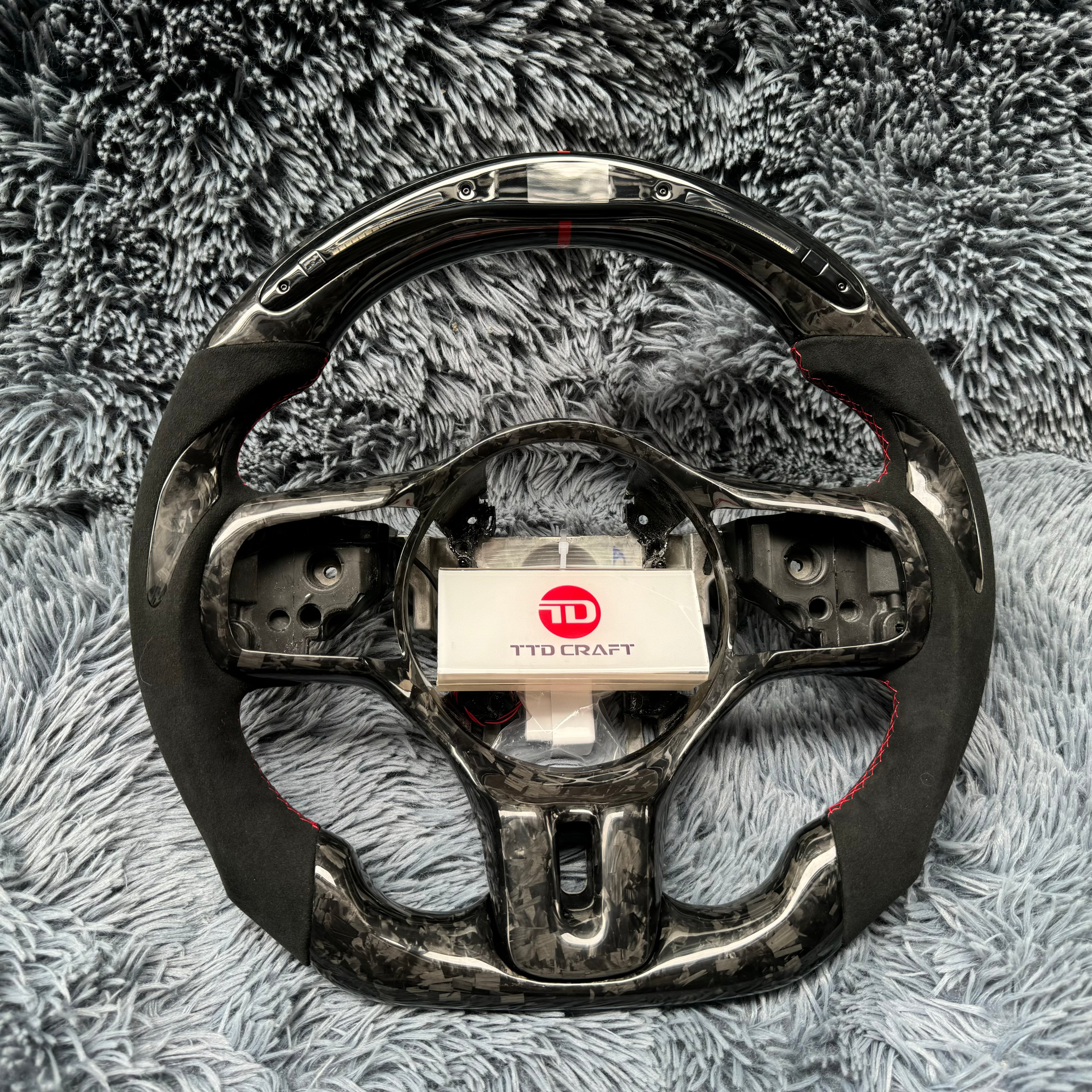 For 2007-2016 Mitsubishi Lancer Evolution X LED Carbon Fiber Steering Wheel