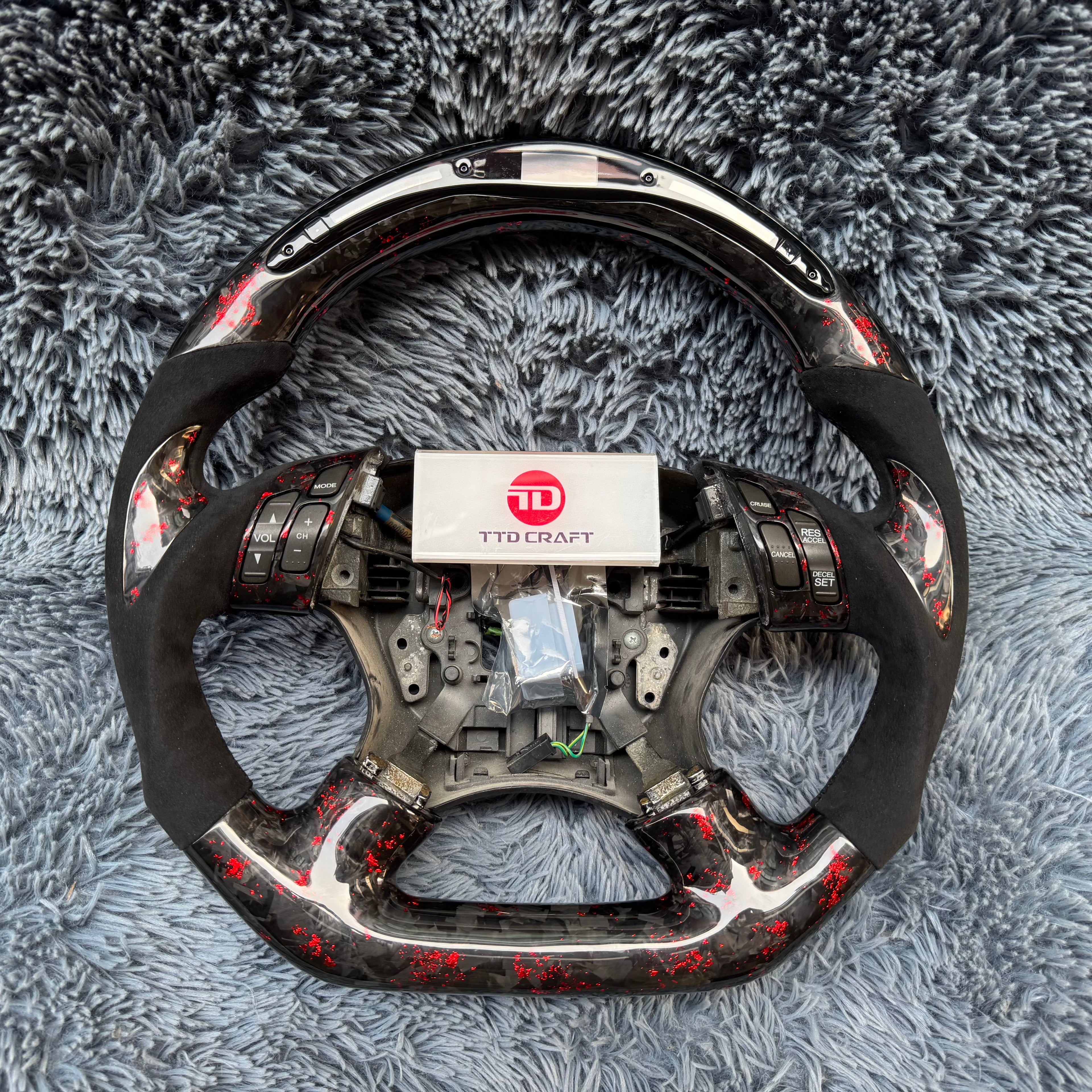 For Honda 7th gen Accord 2003-2007 LED Carbon Fiber Steering Wheel