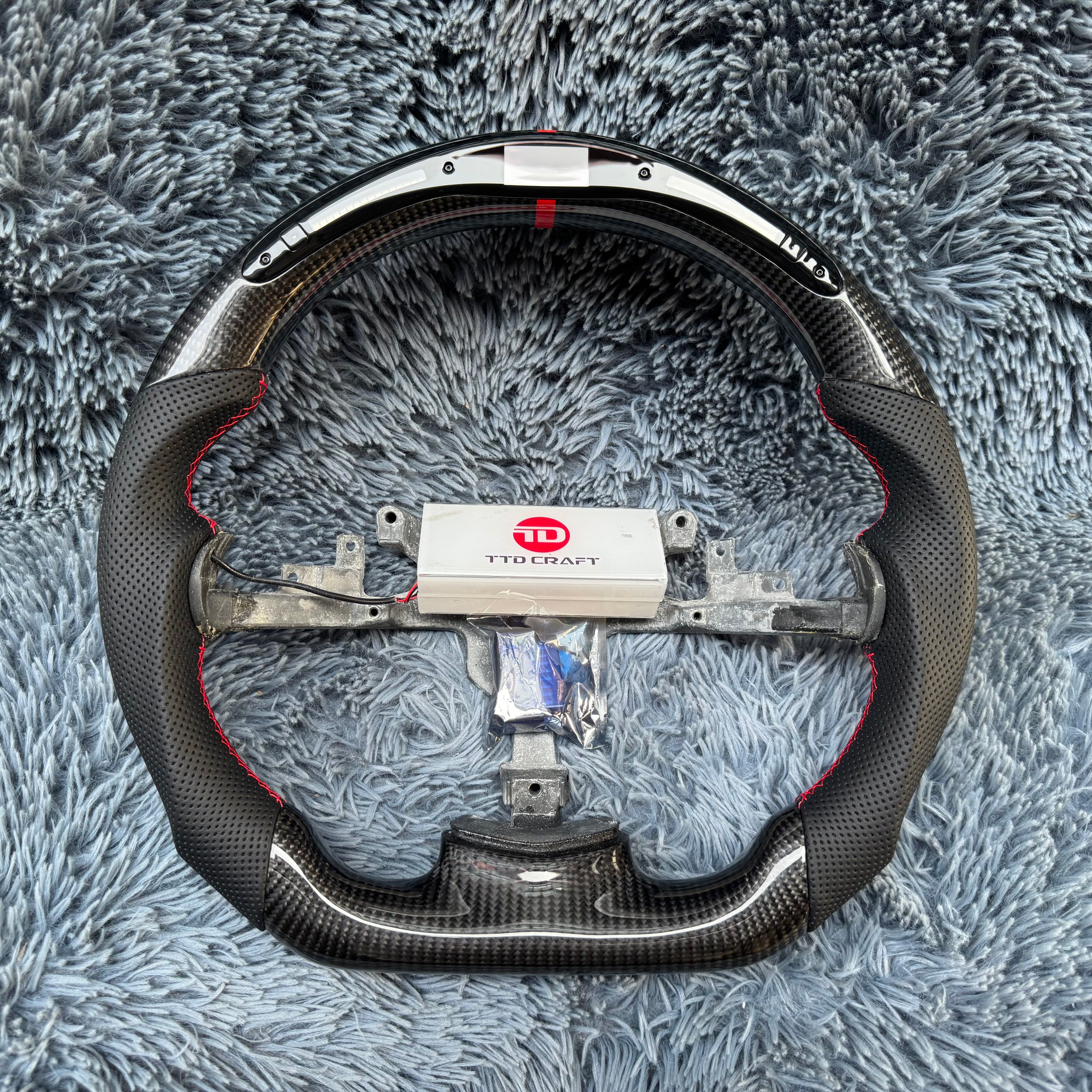 For Corvette C6 2006-2013 Z06 LED Carbon Fiber Steering Wheel