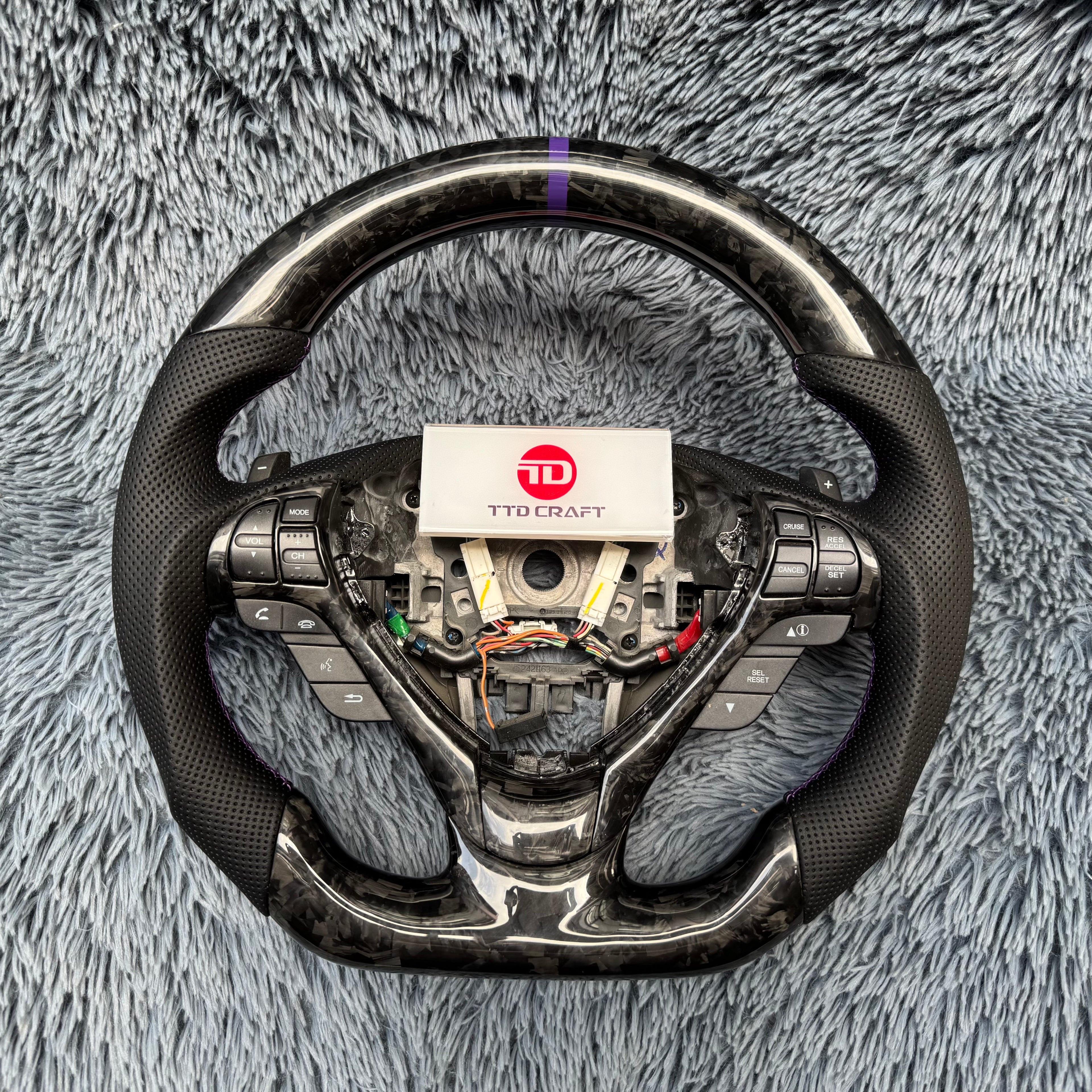 For Acura 2007 2008 TL Forged Carbon Fiber Steering Wheel