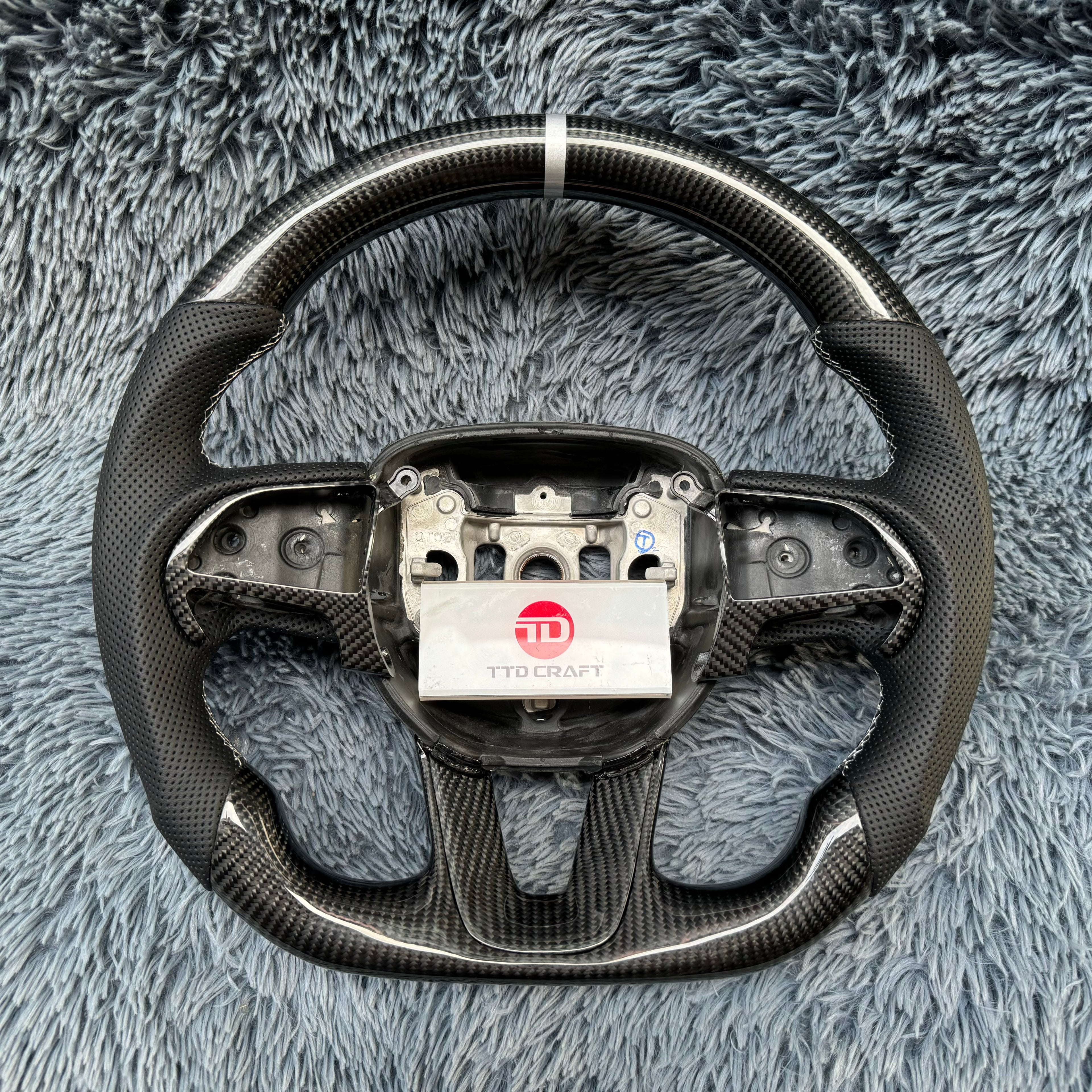 For Dodge 2015-2024 Charger Carbon Fiber Steering Wheel