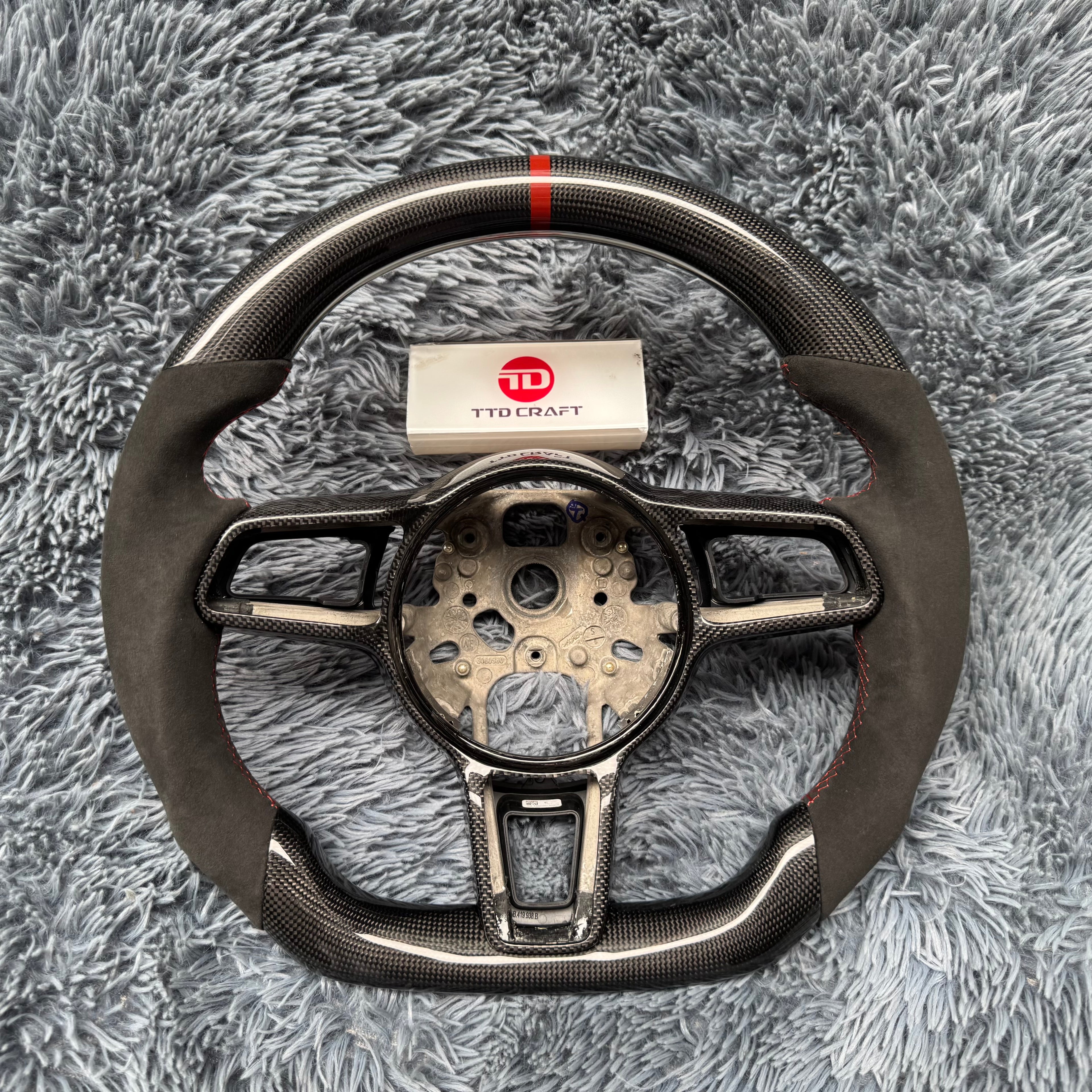For Porsche 911 / Panamera / Cayman 718 / Cayenne / Macan Carbon Fiber Steering Wheel
