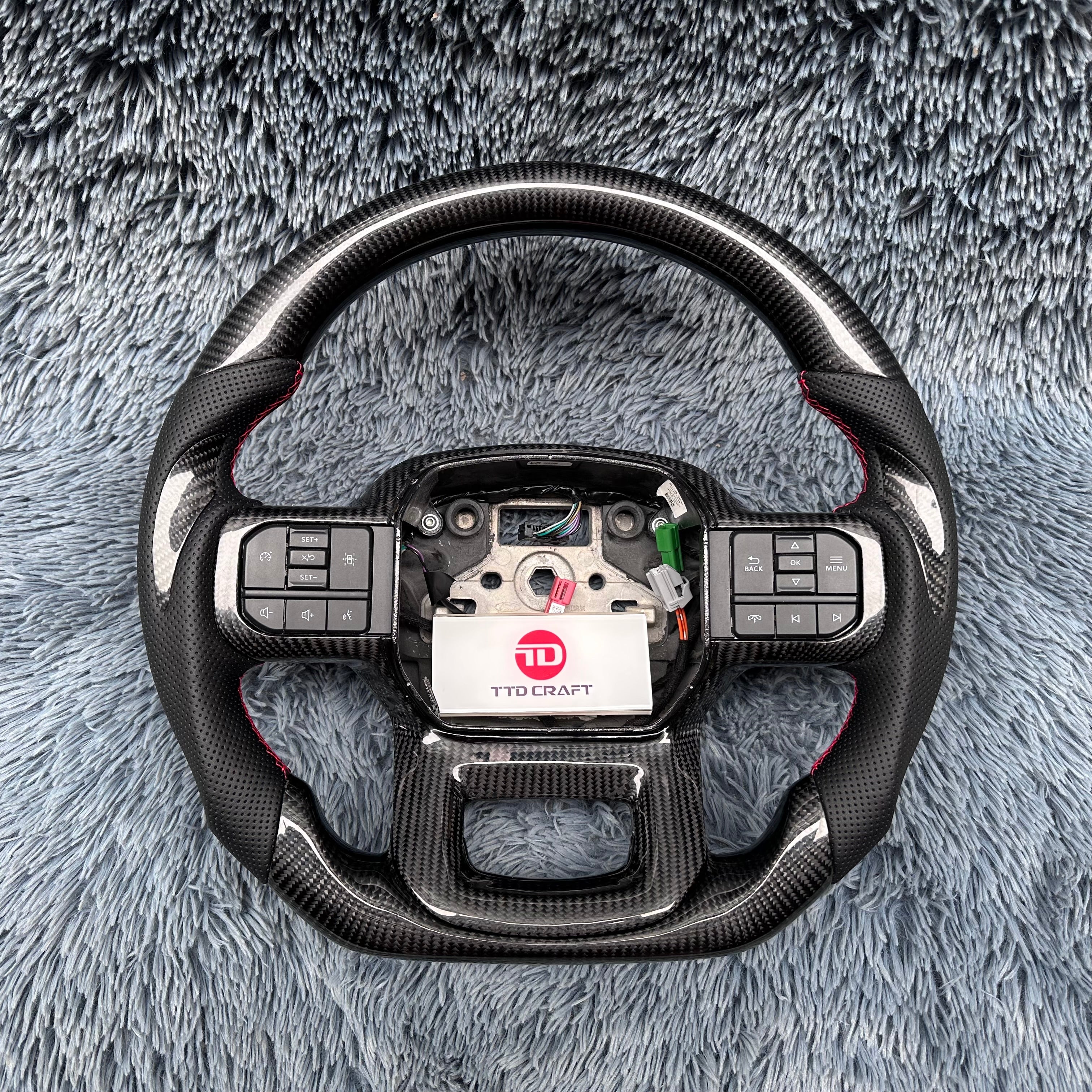 For Ford 2021 -2026 F150 Raptor Carbon Fiber Steering Wheel