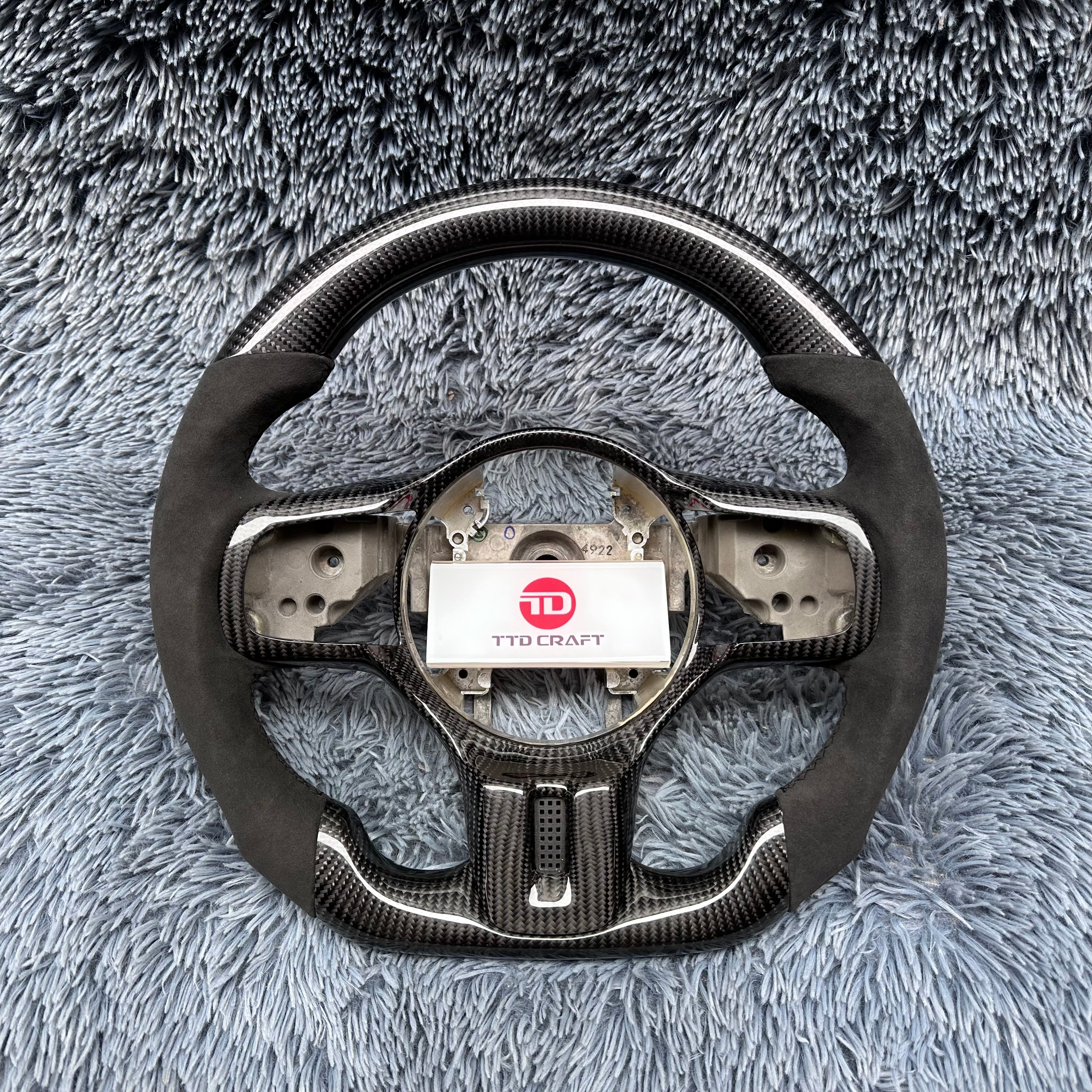 For 2007-2016 Mitsubishi Lancer Evolution X Carbon Fiber Steering Wheel