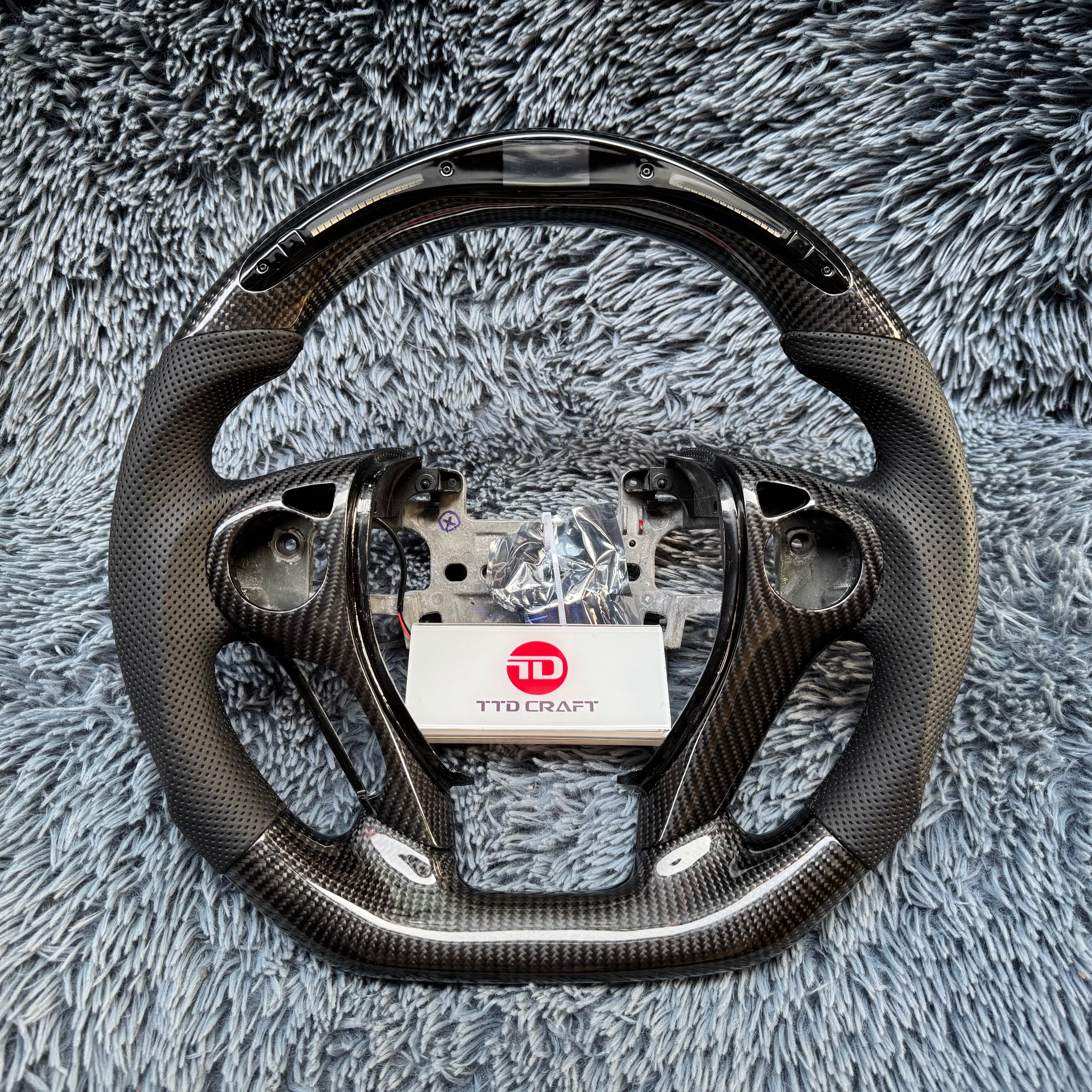 For Honda 9th gen Accord 2013-2017 LED Carbon Fiber Steering Wheel