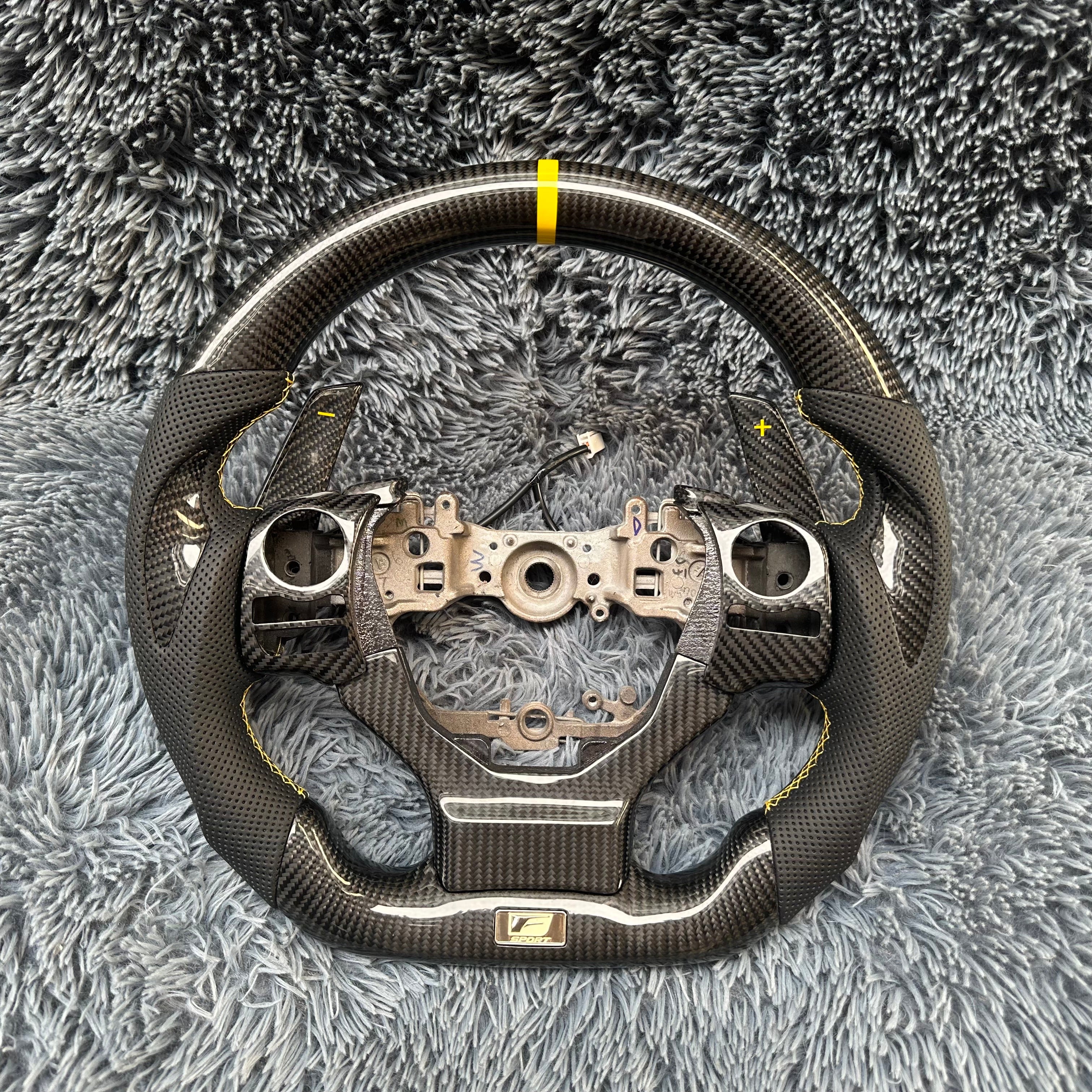 For Lexus 2014-2025 IS CT200h NX RC RCF Carbon Fiber Steering Wheel