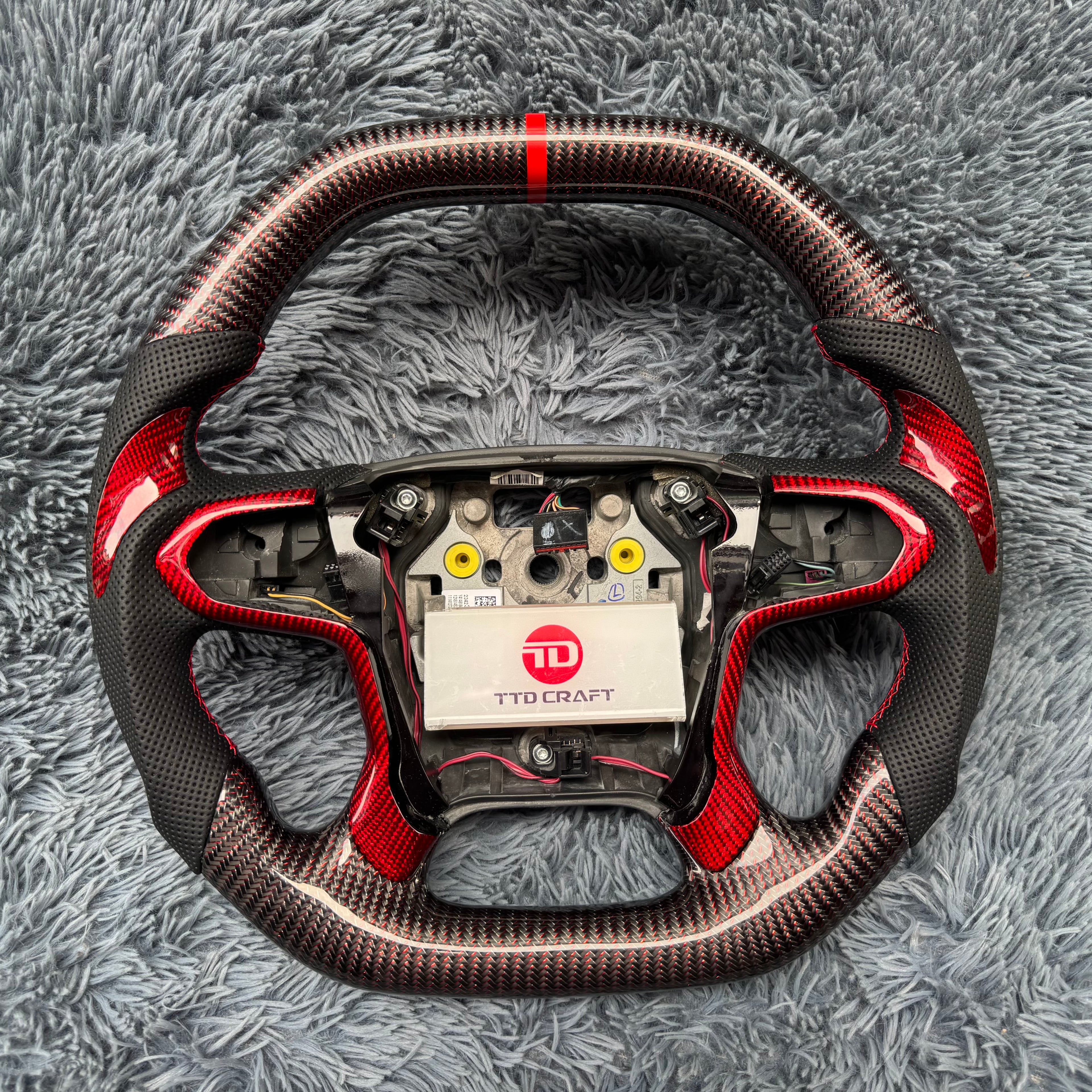 For 2014-2018 Chevrolet Silverado/GMC Sierra Custom Carbon Fiber Steering Wheel