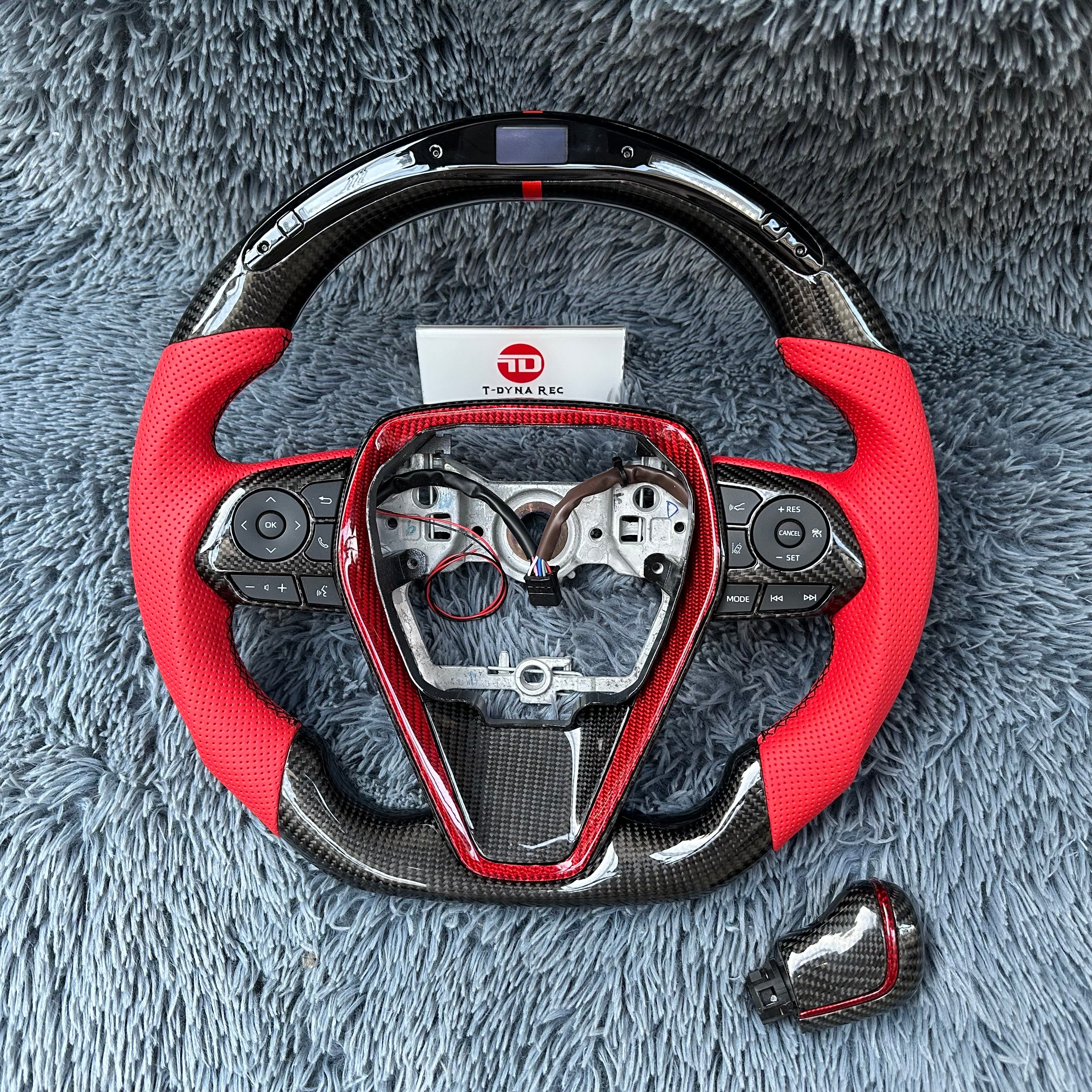 For 8th Gen Toyota Camry 2018-2024  Led Carbon Fiber Steering Wheel