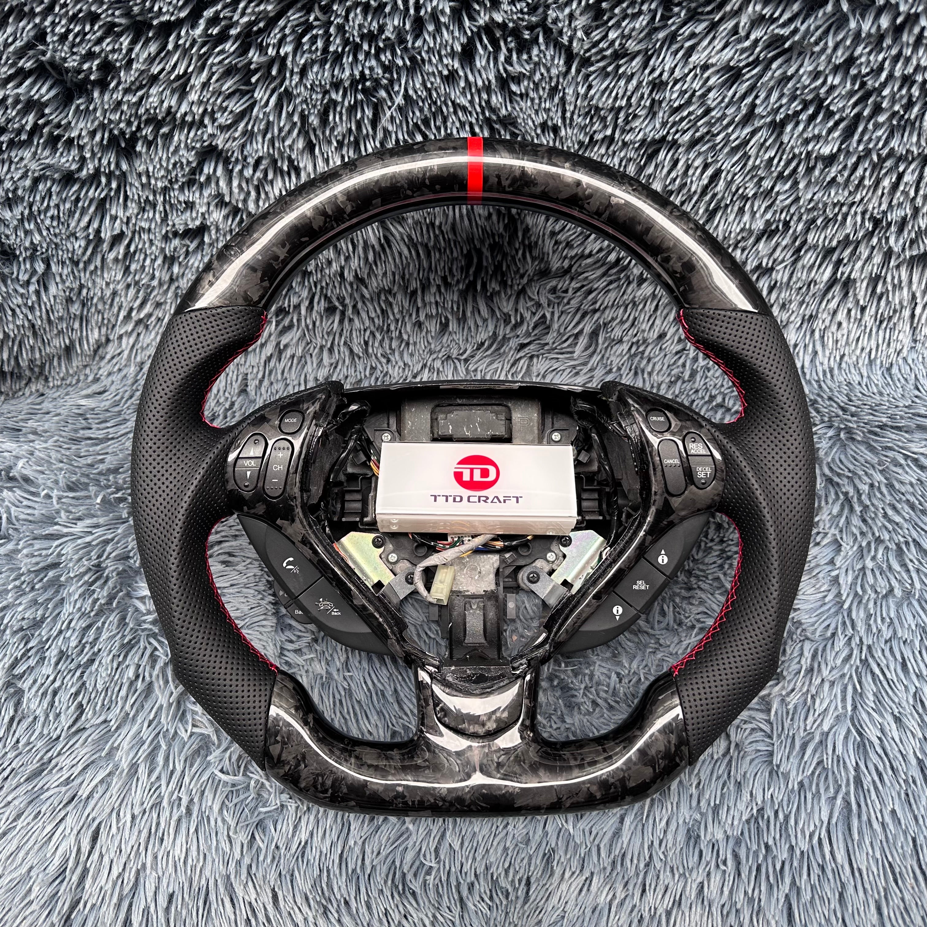 For Acura 2007 2008 TL Forged Carbon Fiber Steering Wheel