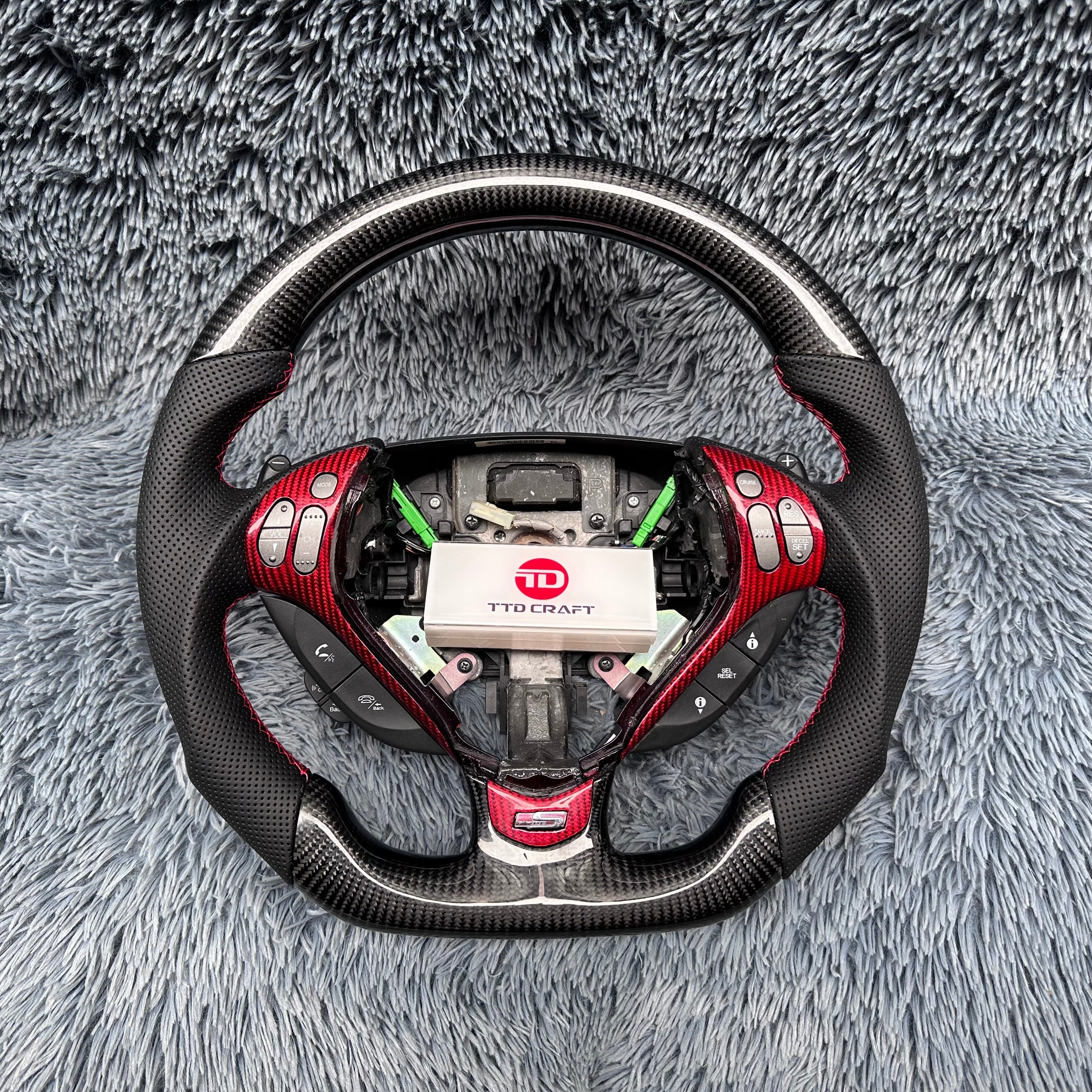 For Acura 2007 2008 TL Carbon Fiber Steering Wheel
