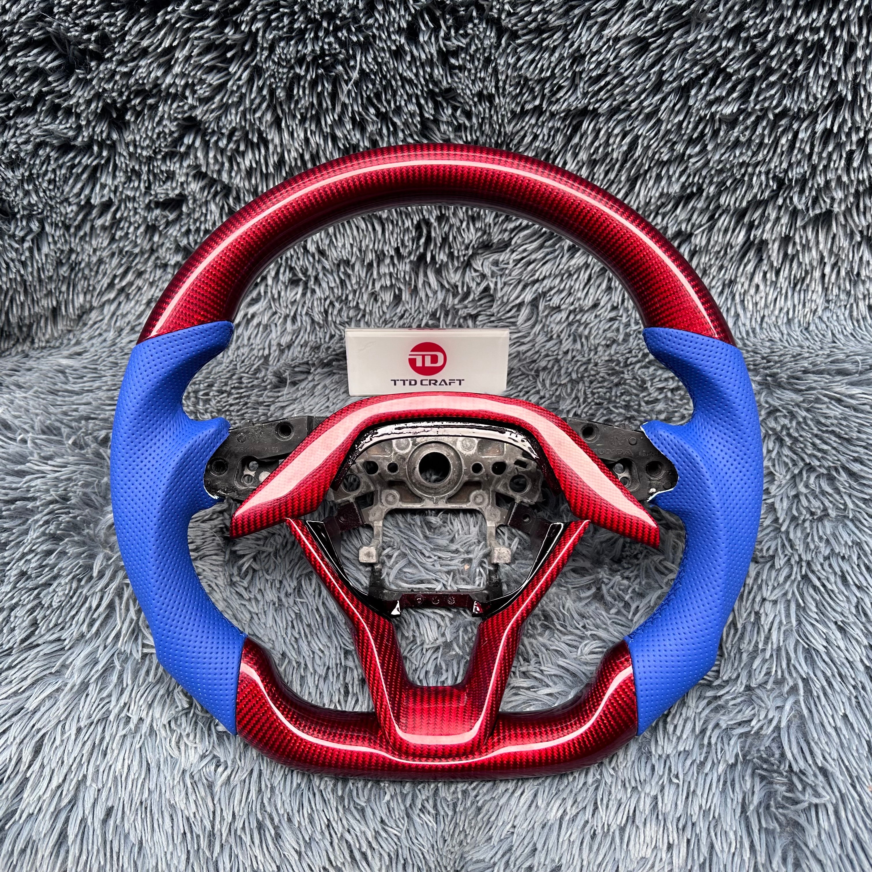 For Honda 10th gen Accord 2018-2022 Carbon Fiber Steering Wheel