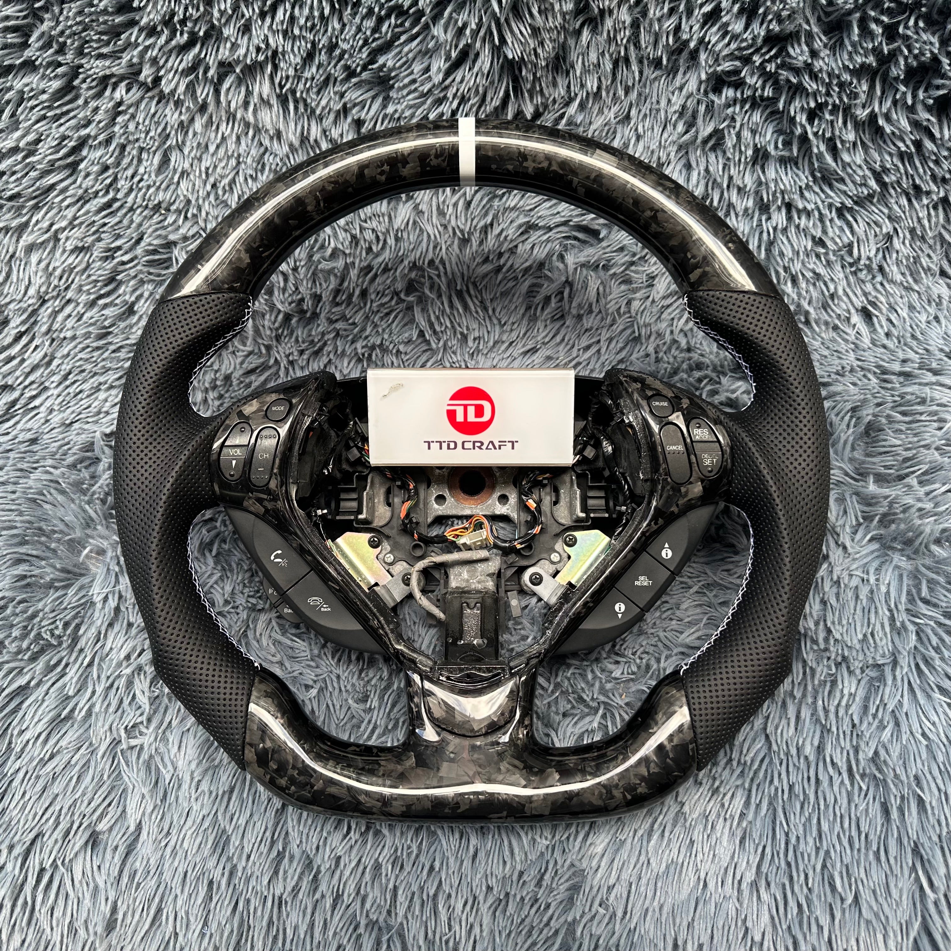 For Acura 2007 2008 TL Forged Carbon Fiber Steering Wheel