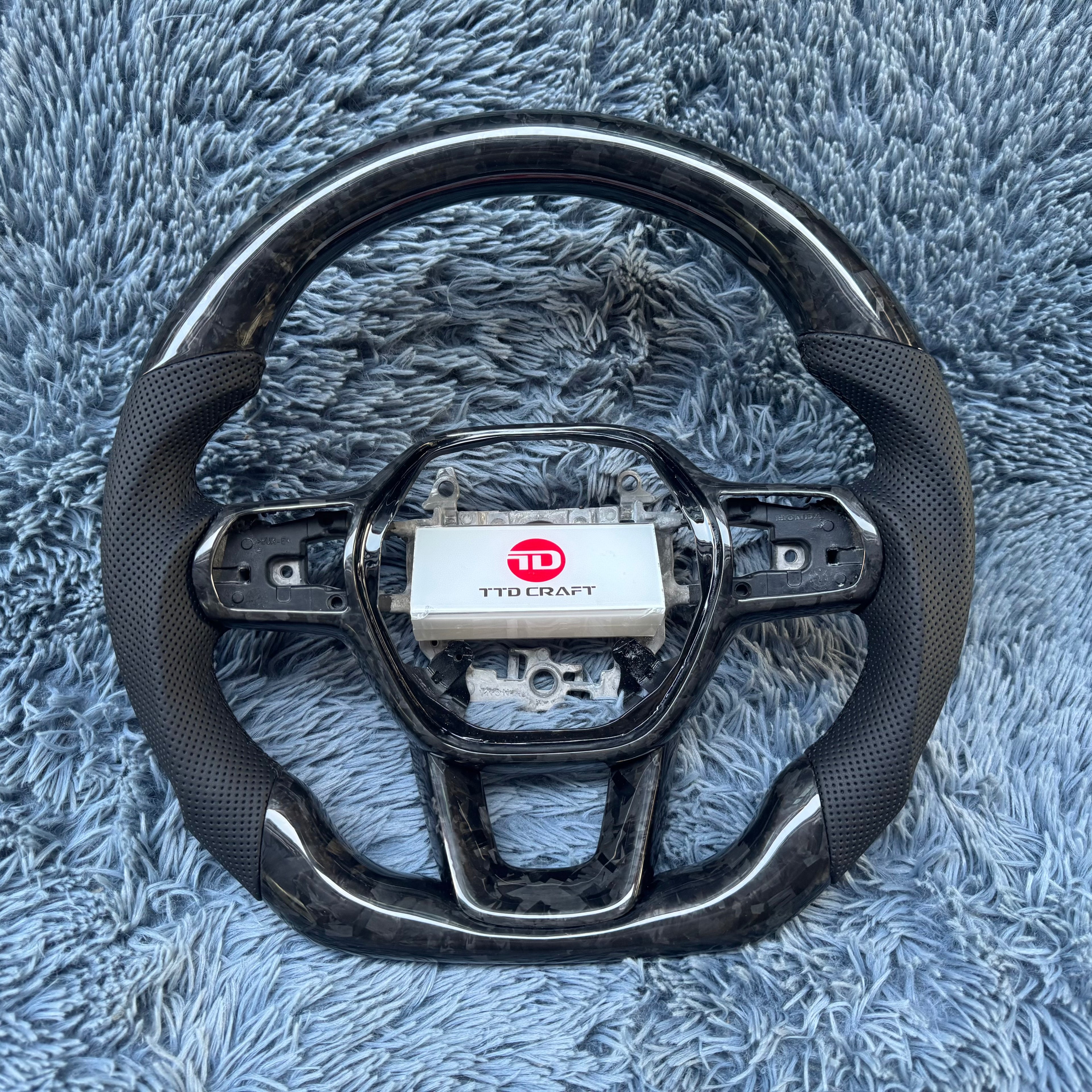 For Honda 11th gen Civic 2022-2026 Forged Carbon Fiber Steering Wheel