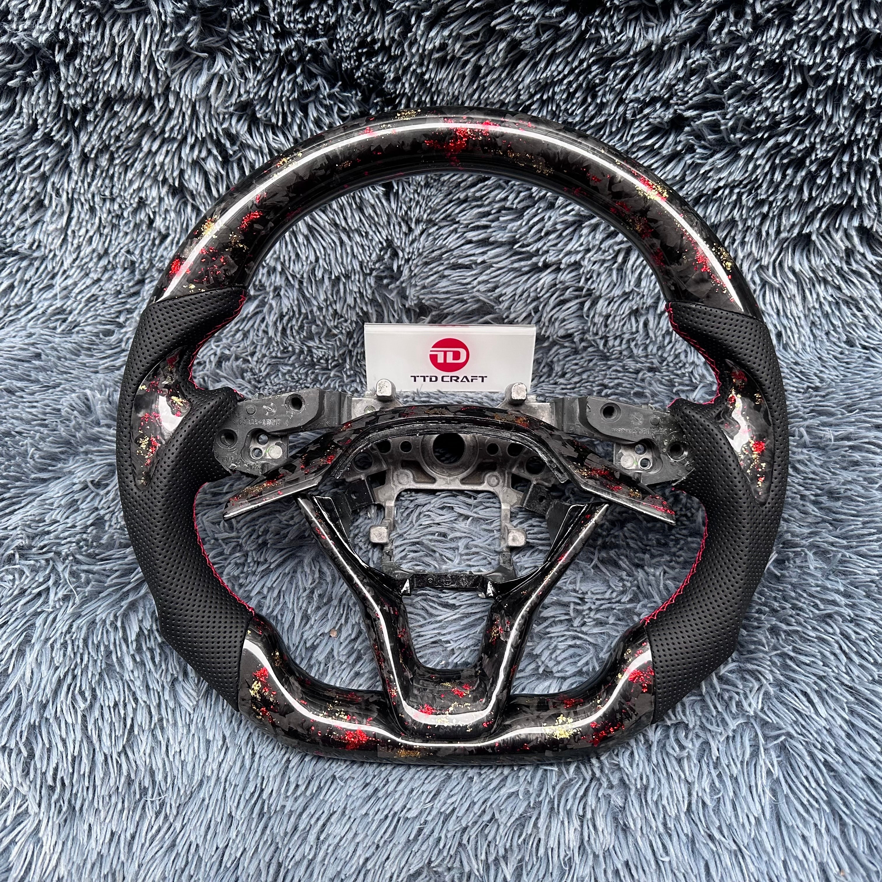 For Honda 10th gen Accord 2018-2022 Forged Carbon Fiber Steering Wheel