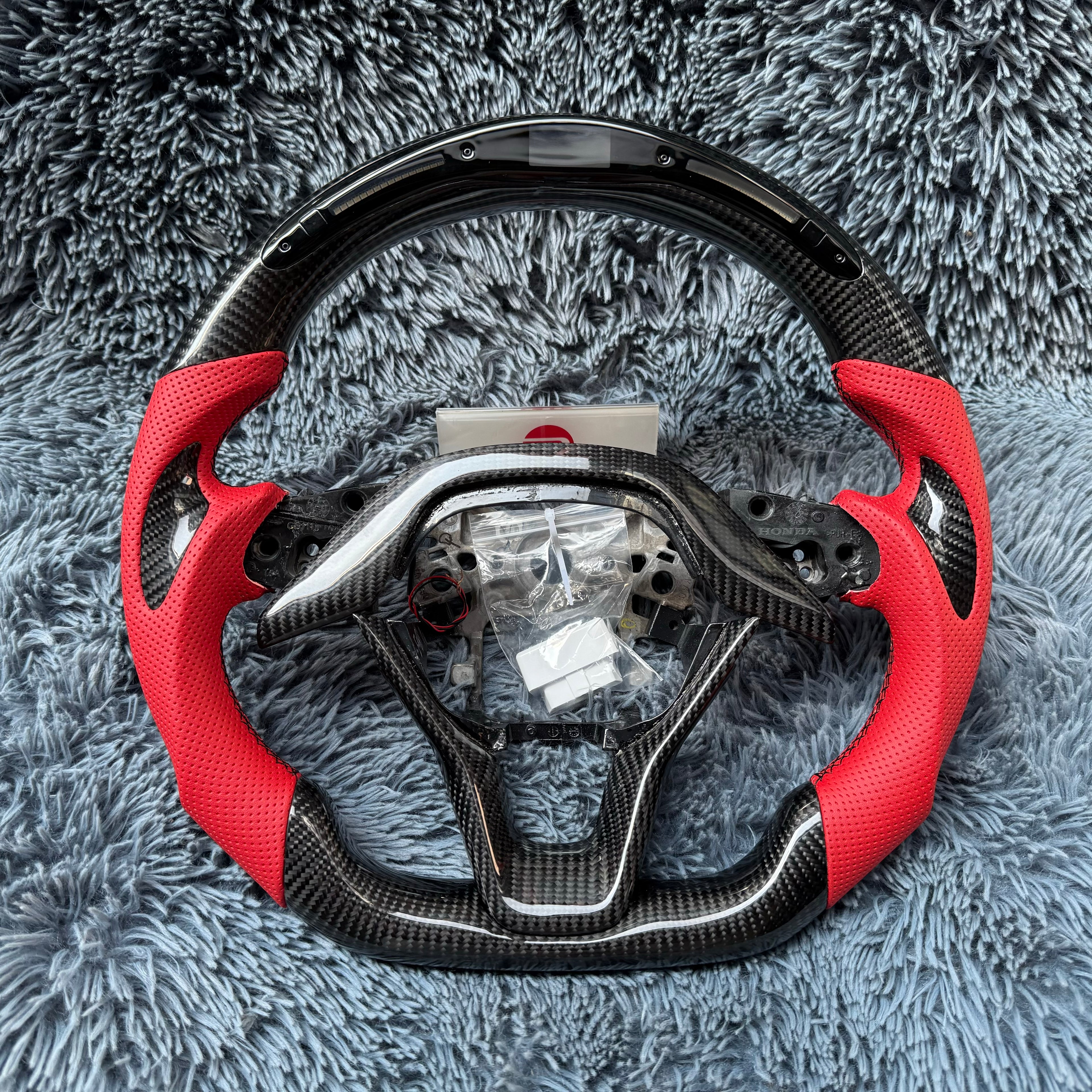 For Honda 10th gen Accord 2018-2022 LED Carbon Fiber Steering Wheel