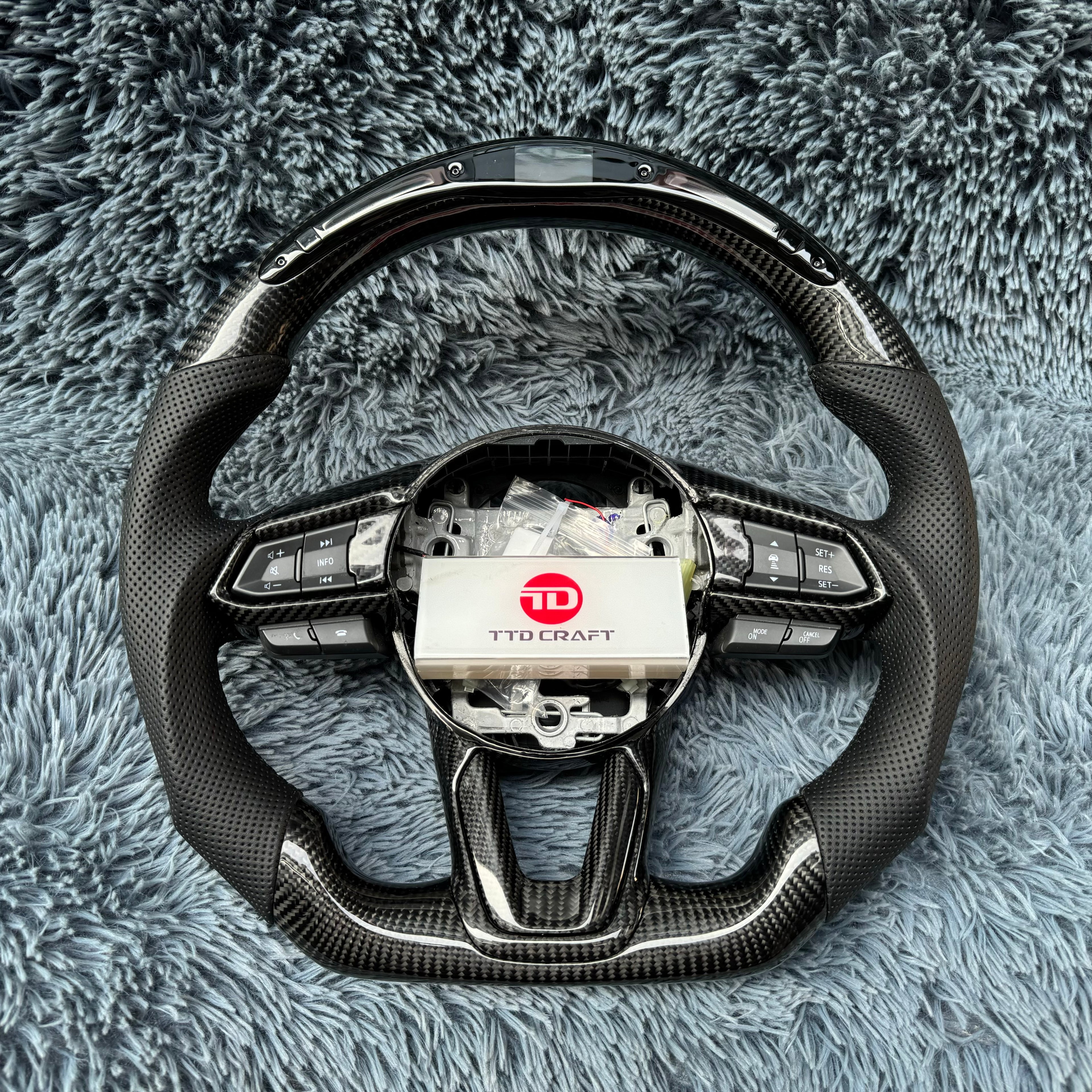 For Mazda 2016-2023 CX-9 Led Carbon Fiber Steering Wheel