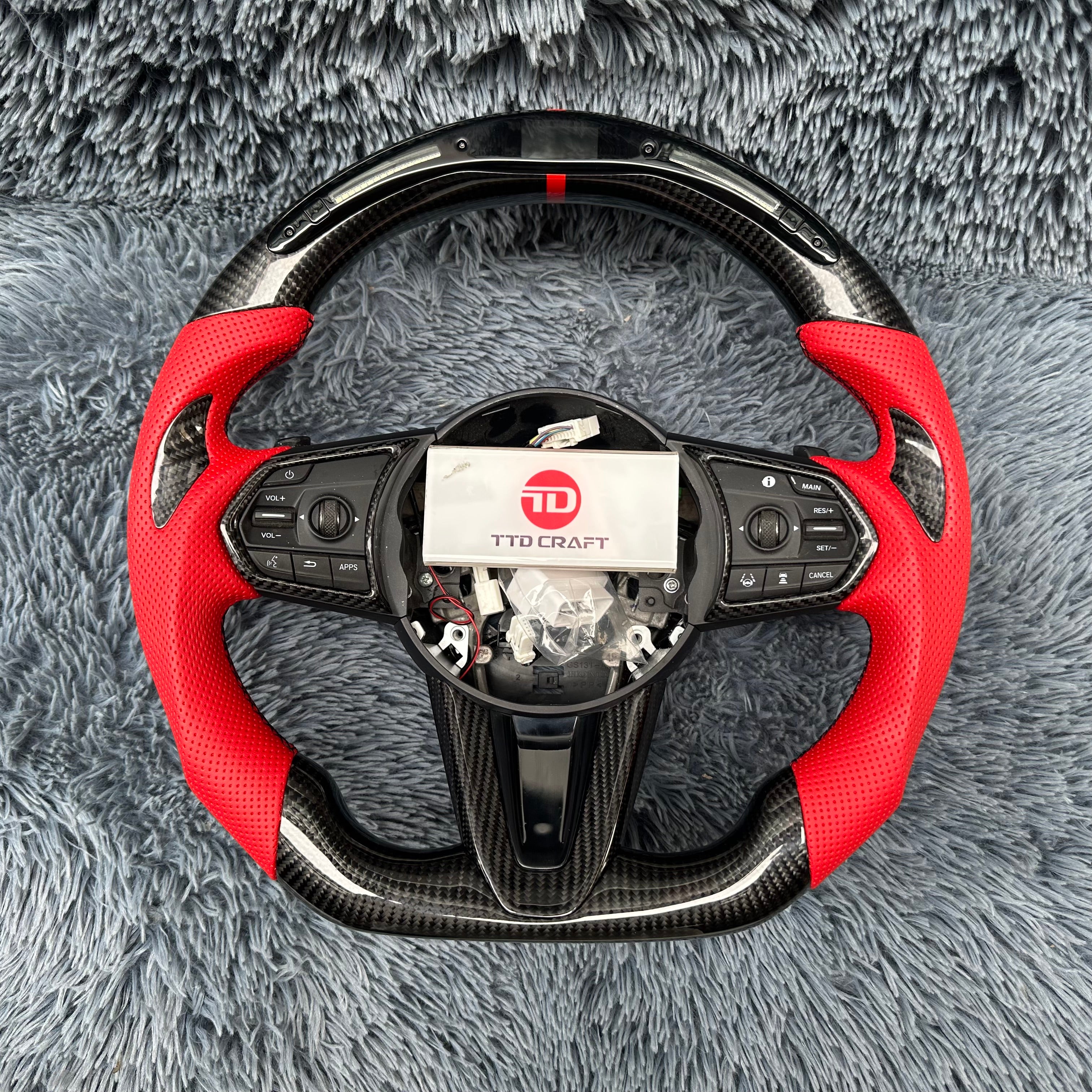 For Acura 2019-2026 RDX LED Carbon Fiber Steering Wheel