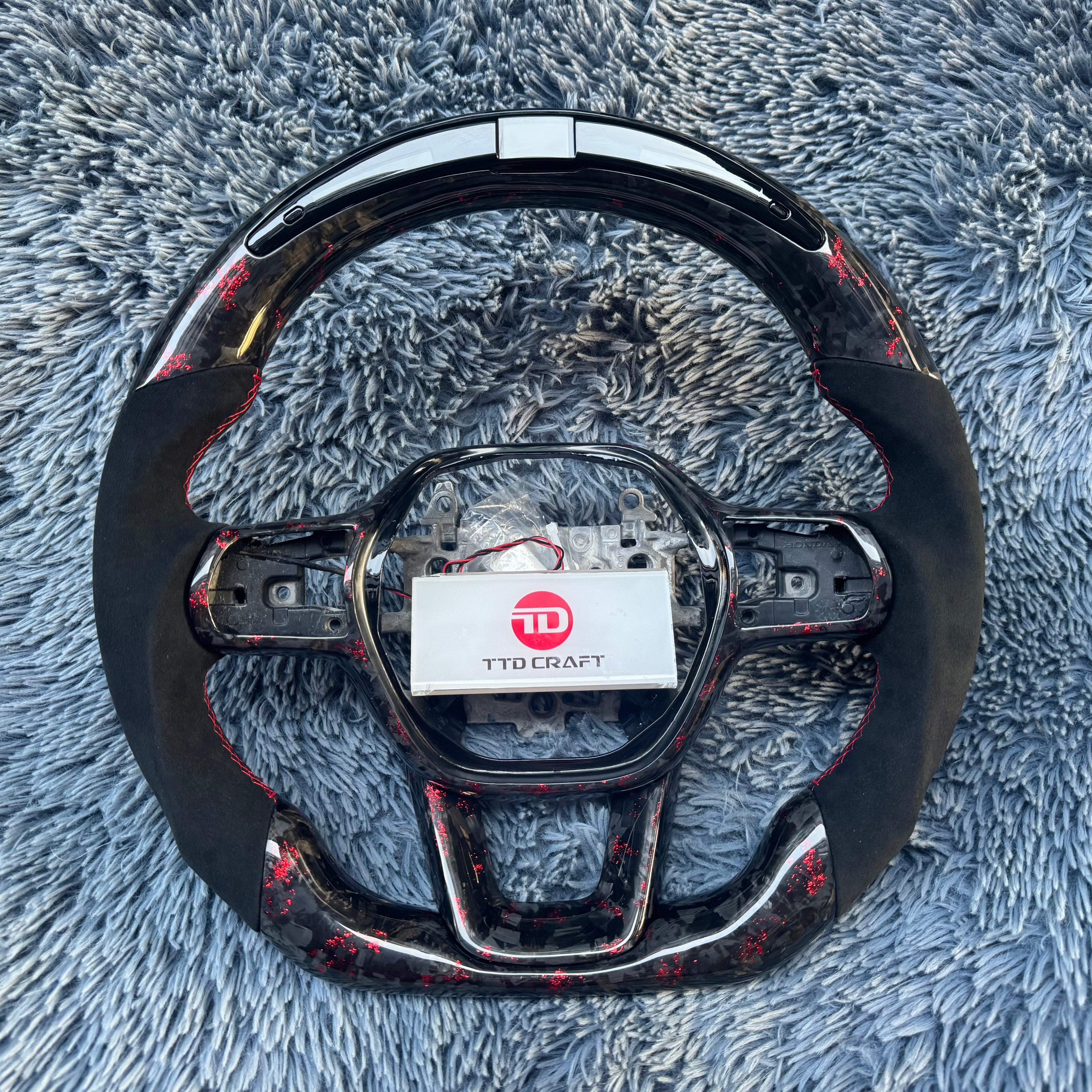 For Honda 11th gen Civic 2022-2026 LED Carbon Fiber Steering Wheel