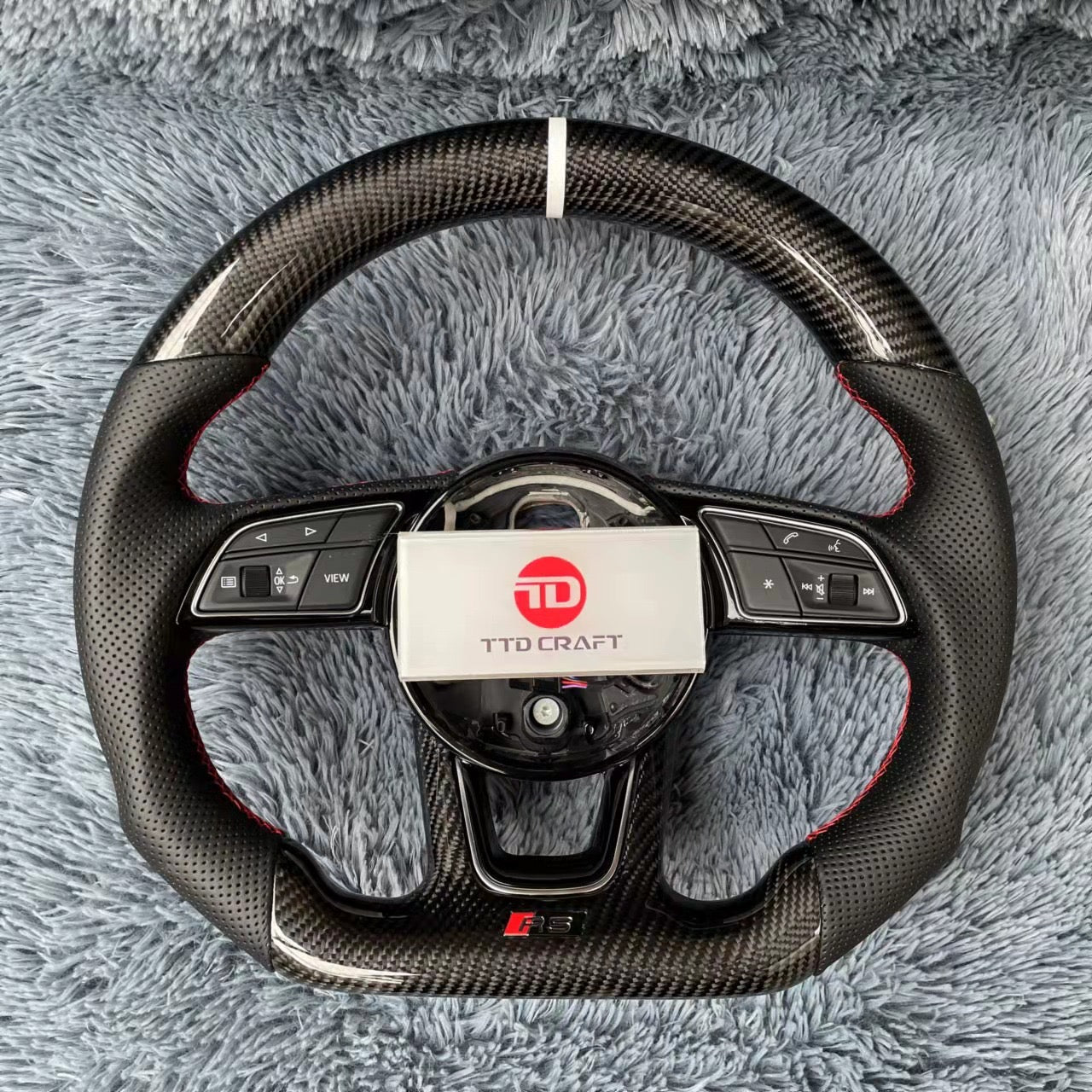 For Audi B9 A3/S3/RS3 A4/S4 A5/S5/RS5 Carbon Fiber Steering Wheel