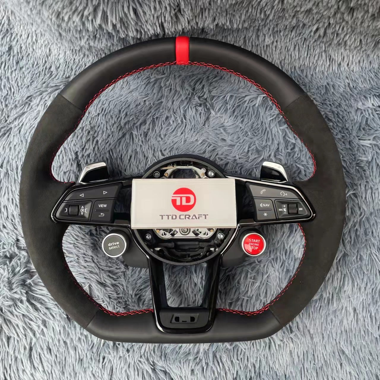 For Audi 2016+ R8/TTRS Leather Steering Wheel