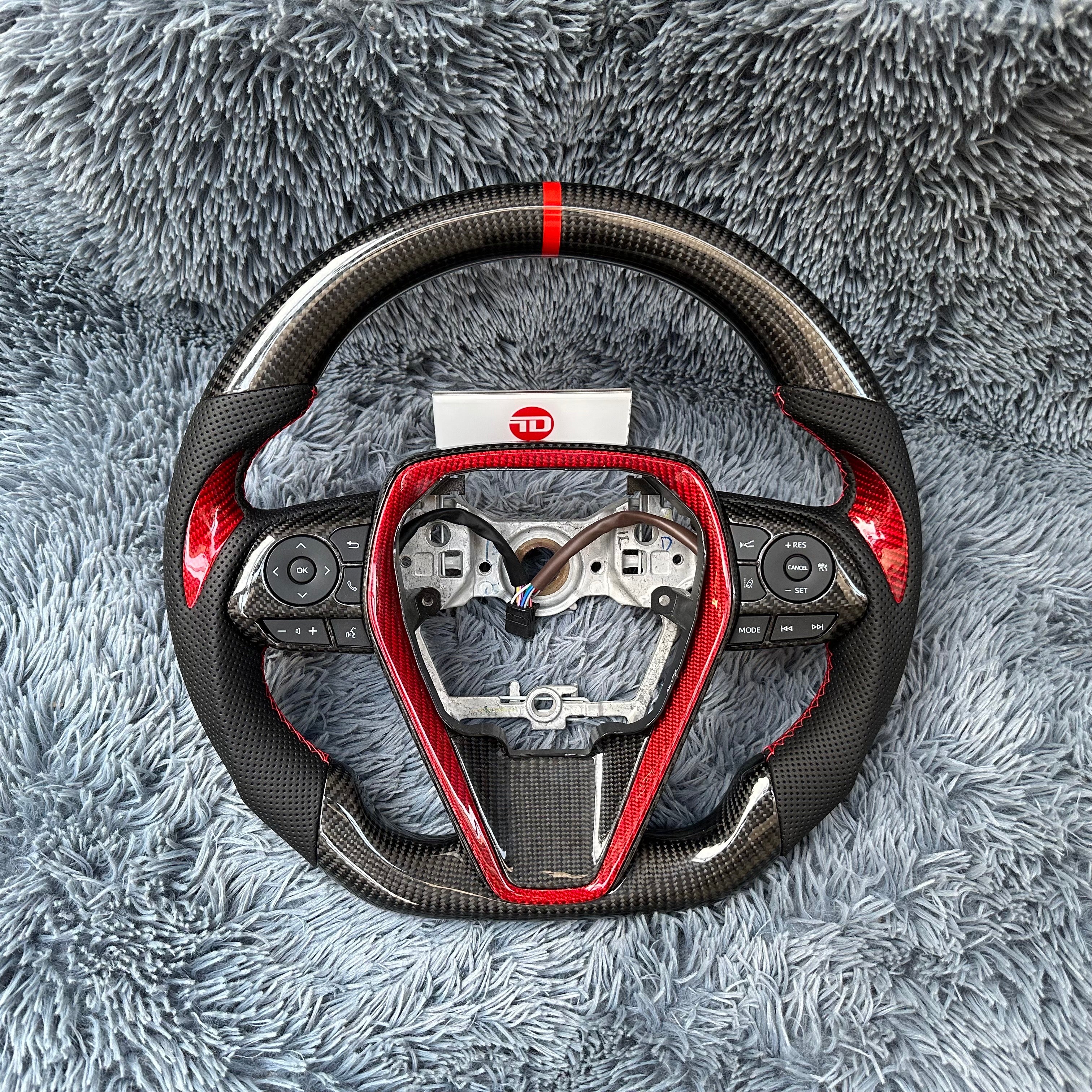 For 8th Gen Toyota Camry 2018-2024  Carbon Fiber Steering Wheel