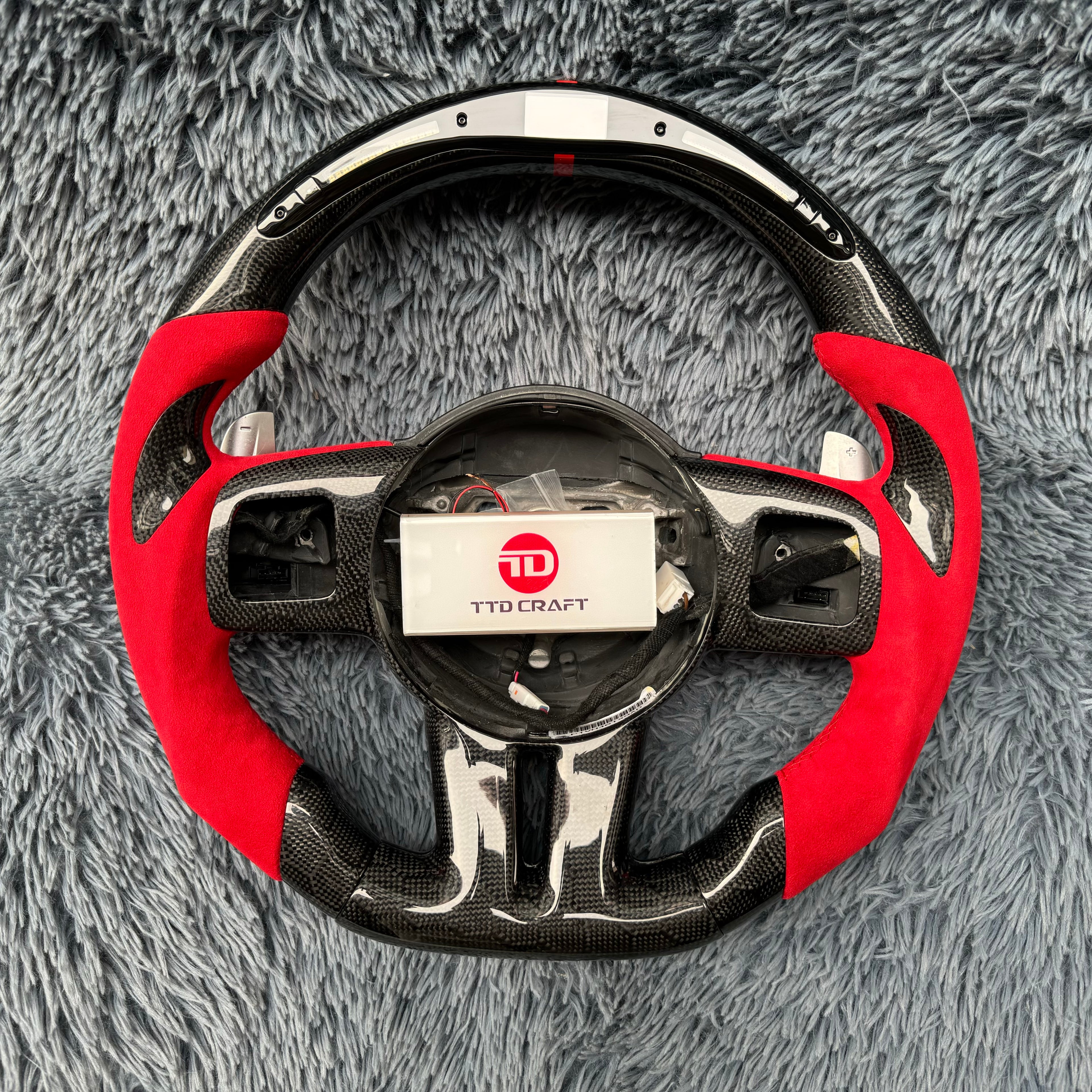 For 2012-2014 Dodge/Jeep/Chrysler SRT8 LED Carbon Fiber Steering Wheel
