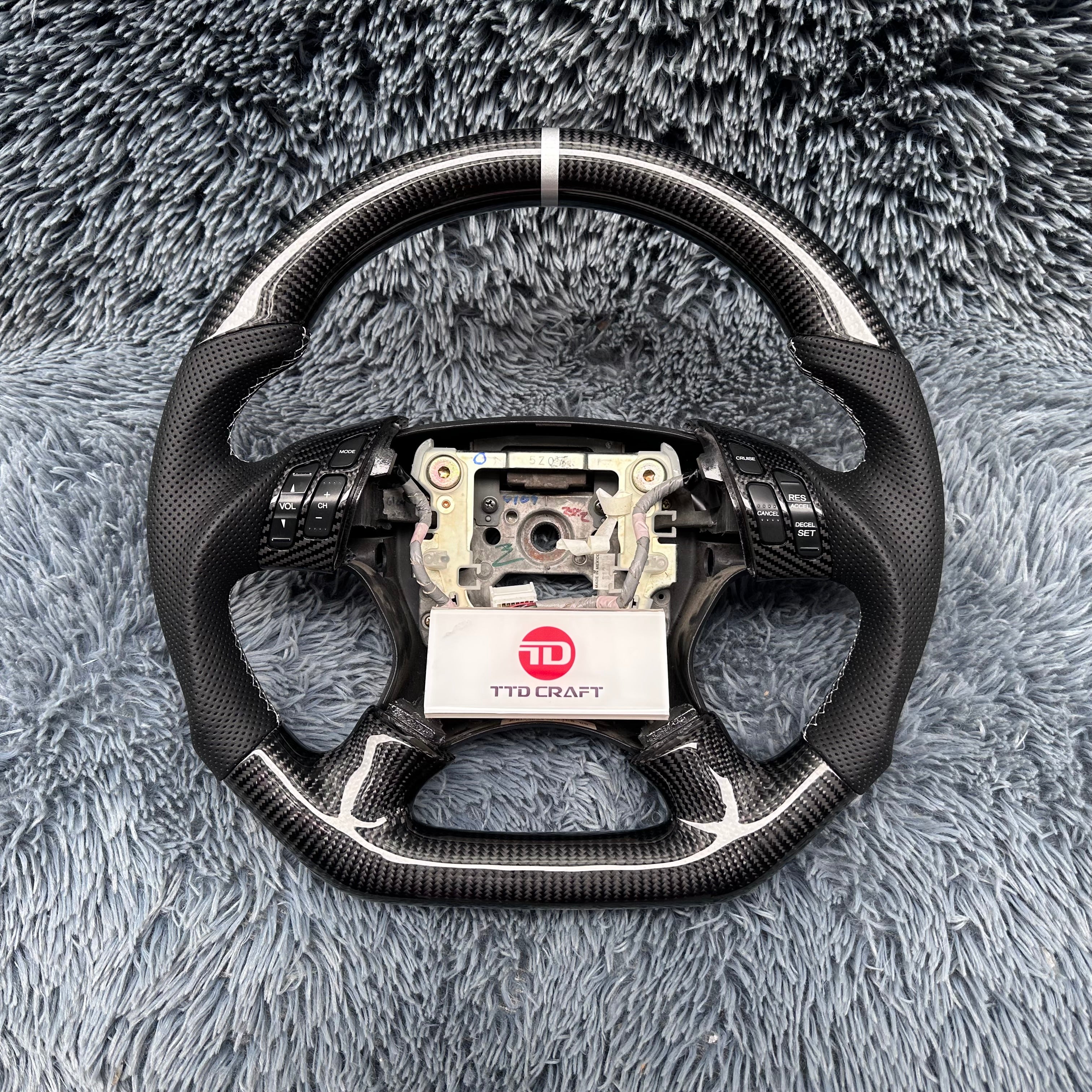 For Honda 7th gen Accord 2003-2007 Carbon Fiber Steering Wheel