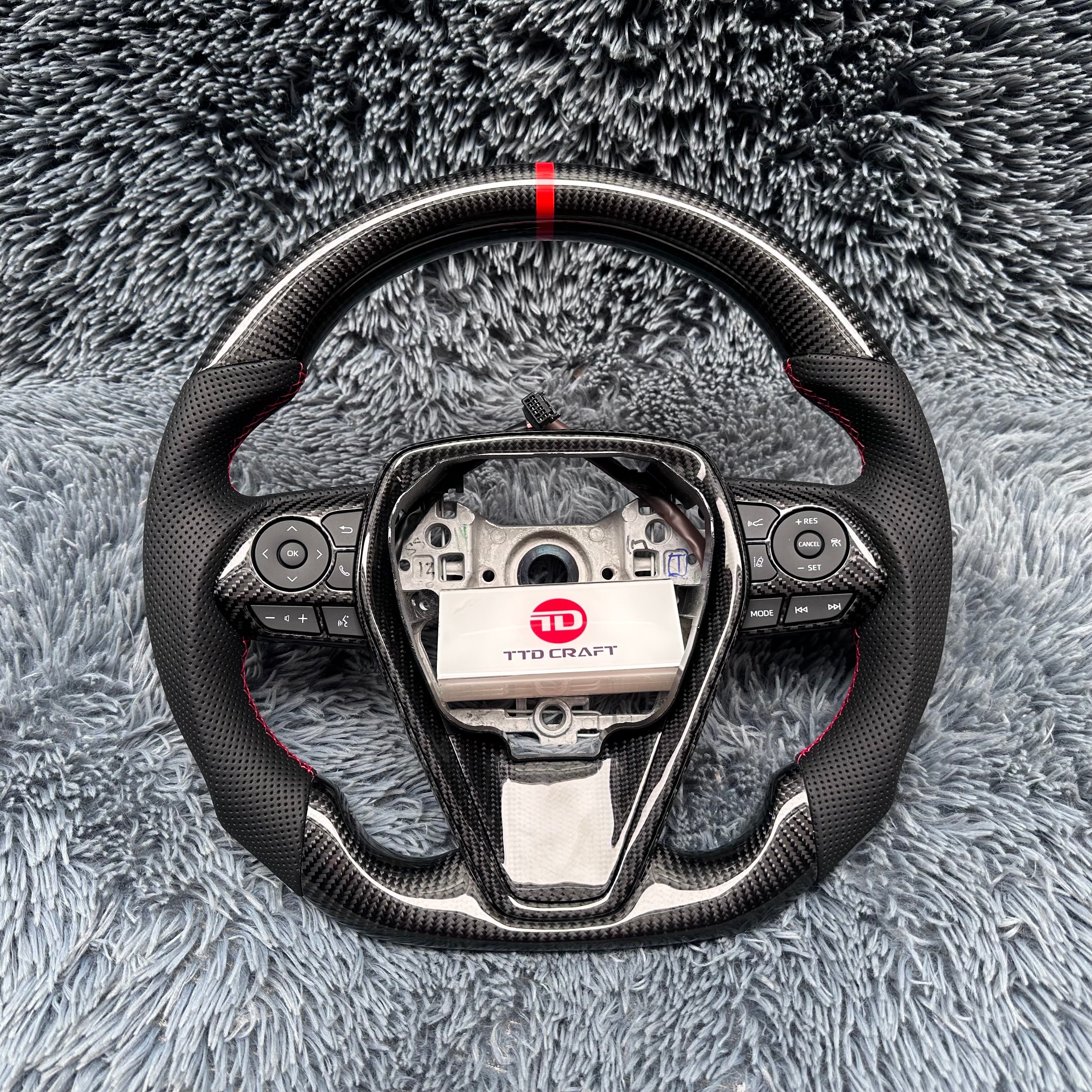 For 8th Gen Toyota Camry 2018-2024  Carbon Fiber Steering Wheel
