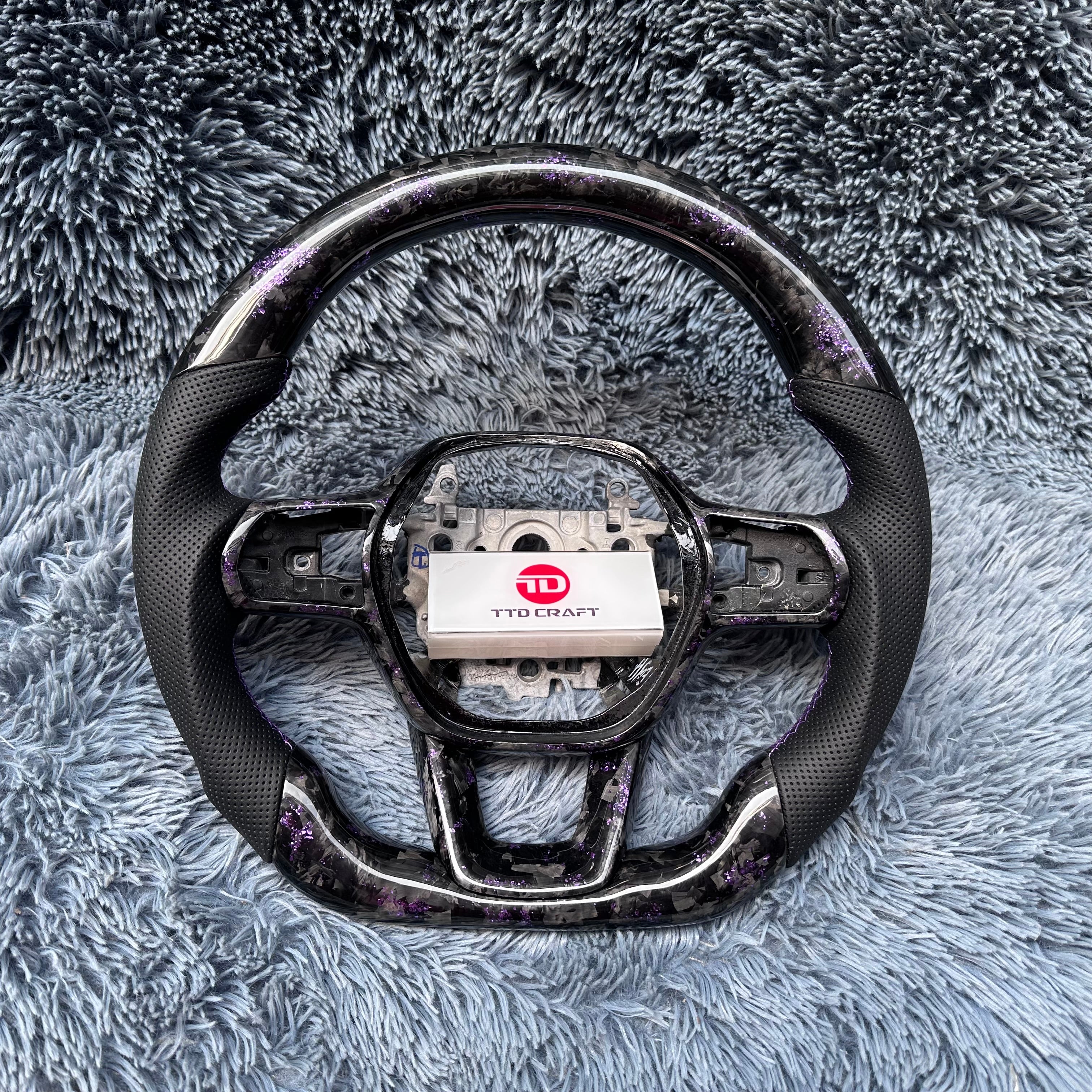 For Honda 11th gen Accord 2023-2026 Forged Carbon Fiber Steering Wheel