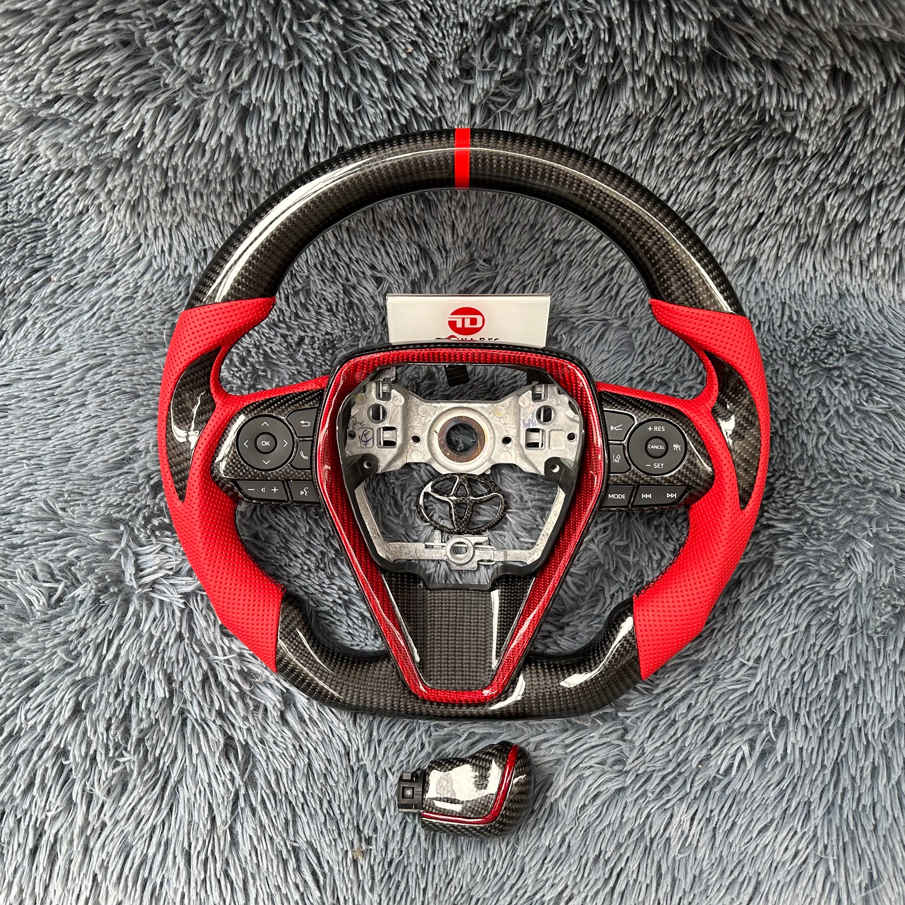 For 8th Gen Toyota Camry 2018-2024  Carbon Fiber Steering Wheel