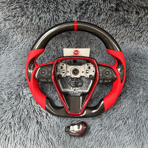 For 8th Gen Toyota Camry 2018-2024  Carbon Fiber Steering Wheel