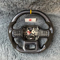 For Ford 2021 -2026 F150 Raptor Custom Reflective Carbon Fiber Steering Wheel
