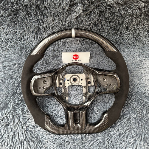 For 2007-2016 Mitsubishi Lancer Evolution X Carbon Fiber Steering Wheel
