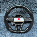 For Alfa Romeo 2017-2021 Giulia Stelvio Forged  Carbon Fiber Steering Wheel