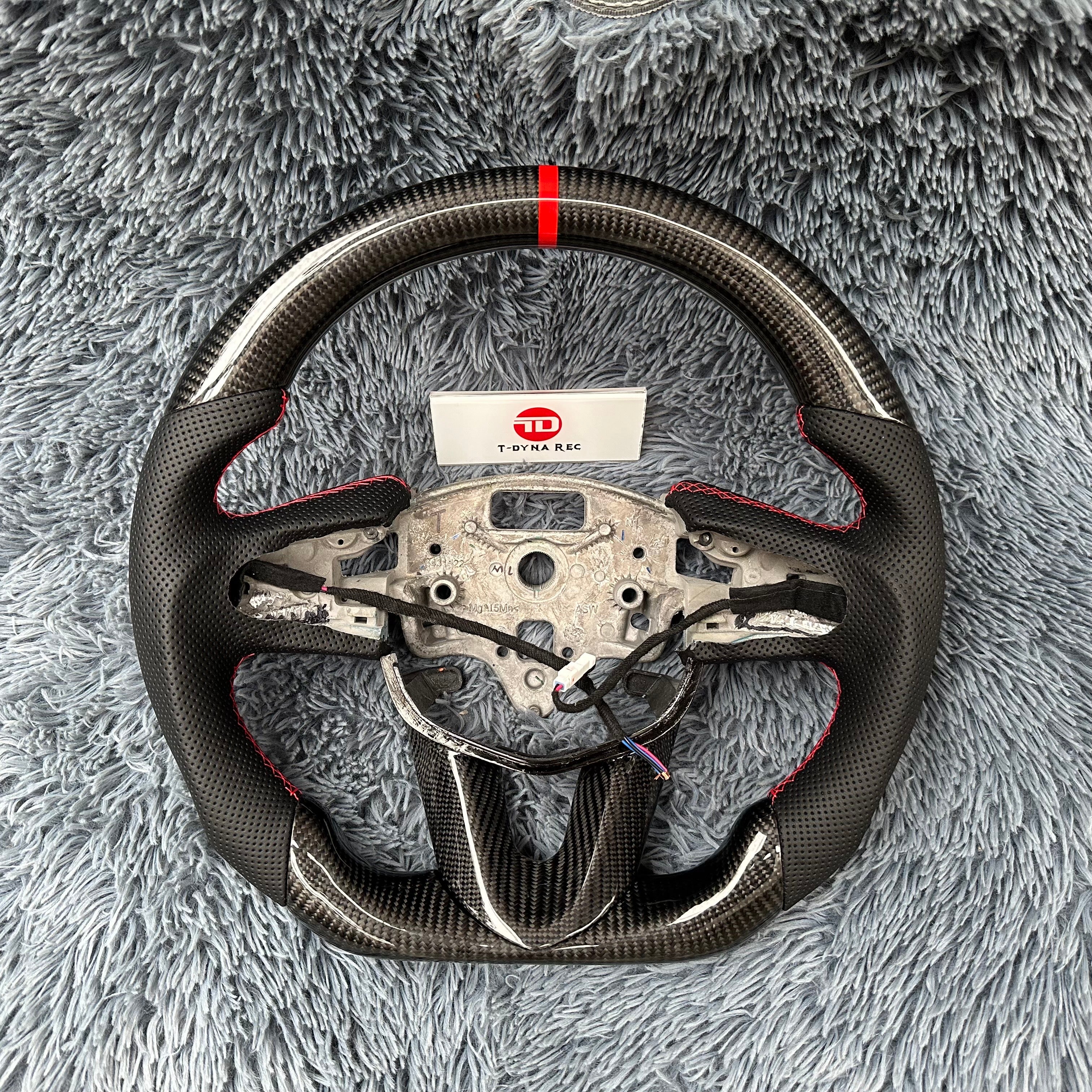 For Cadillac 2020-2026 CT4 CT4-V Blackwing Black Carbon Fiber Steering Wheel