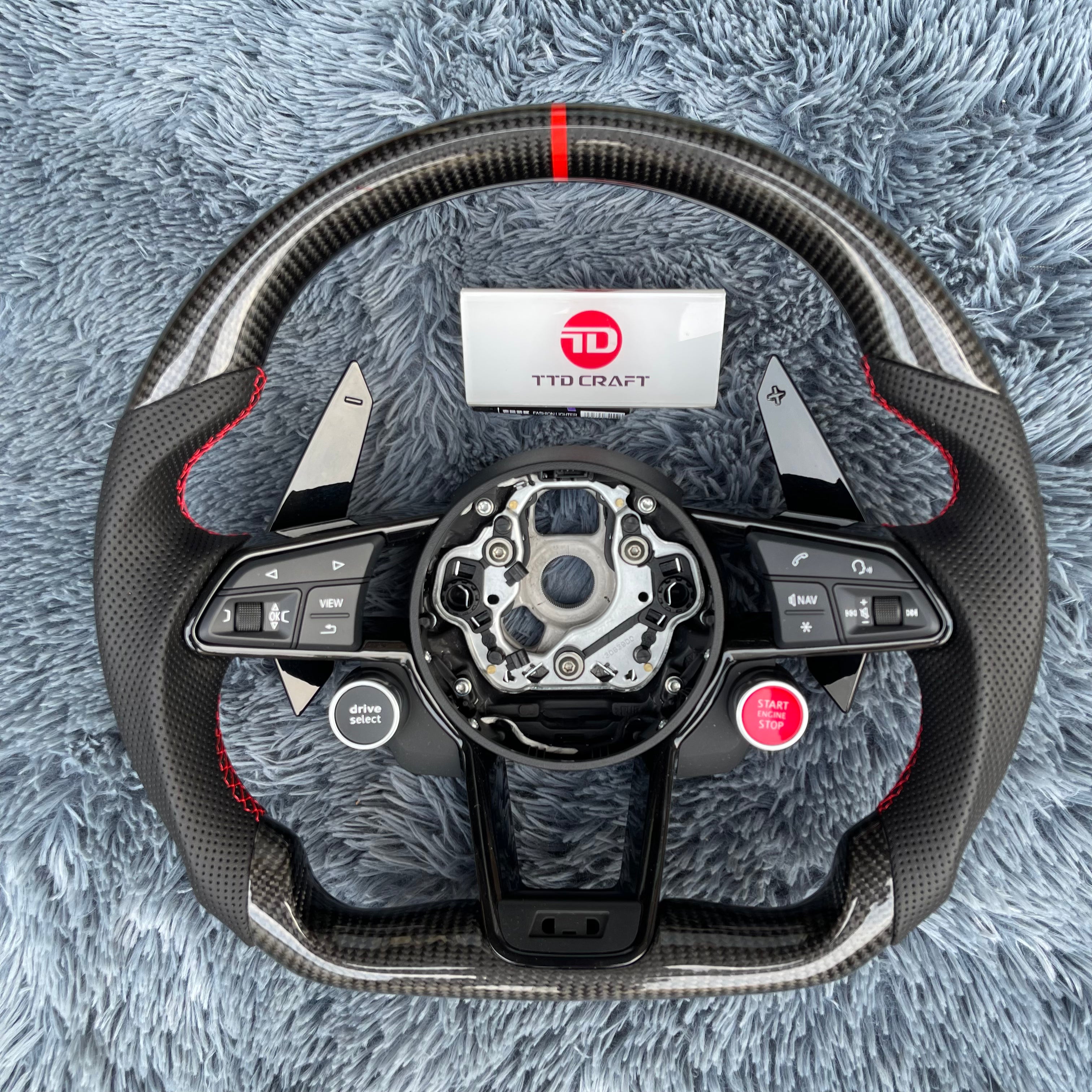 For Audi 2016+ R8/TTRS Carbon Fiber  Steering Wheel